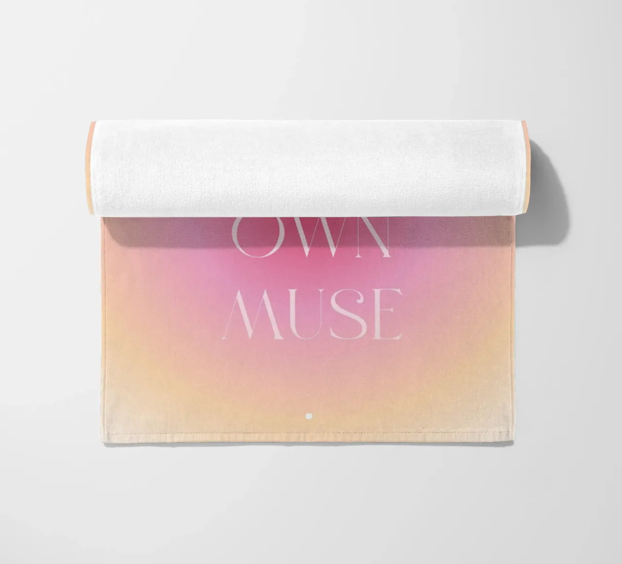 "Be Your Own Muse" Aura Gradient | Rosa Arancione Estetica Pri telo mare da NorwesClub