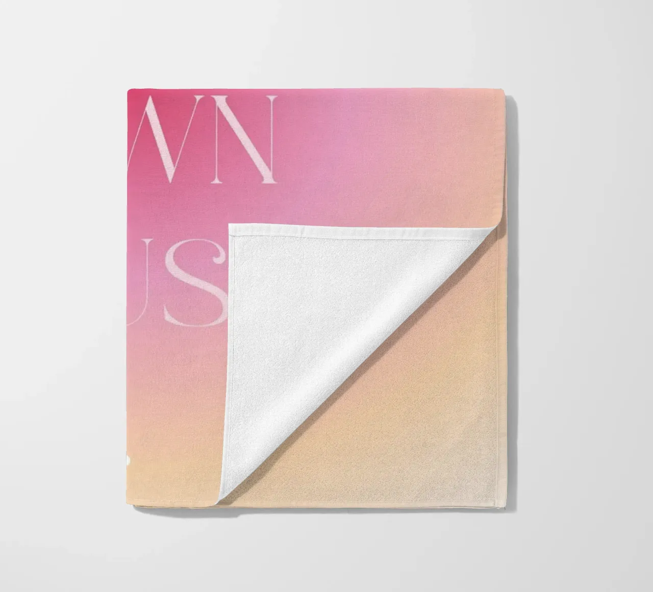 "Be Your Own Muse" Aura Gradient | Rosa Arancione Estetica Pri telo mare da NorwesClub