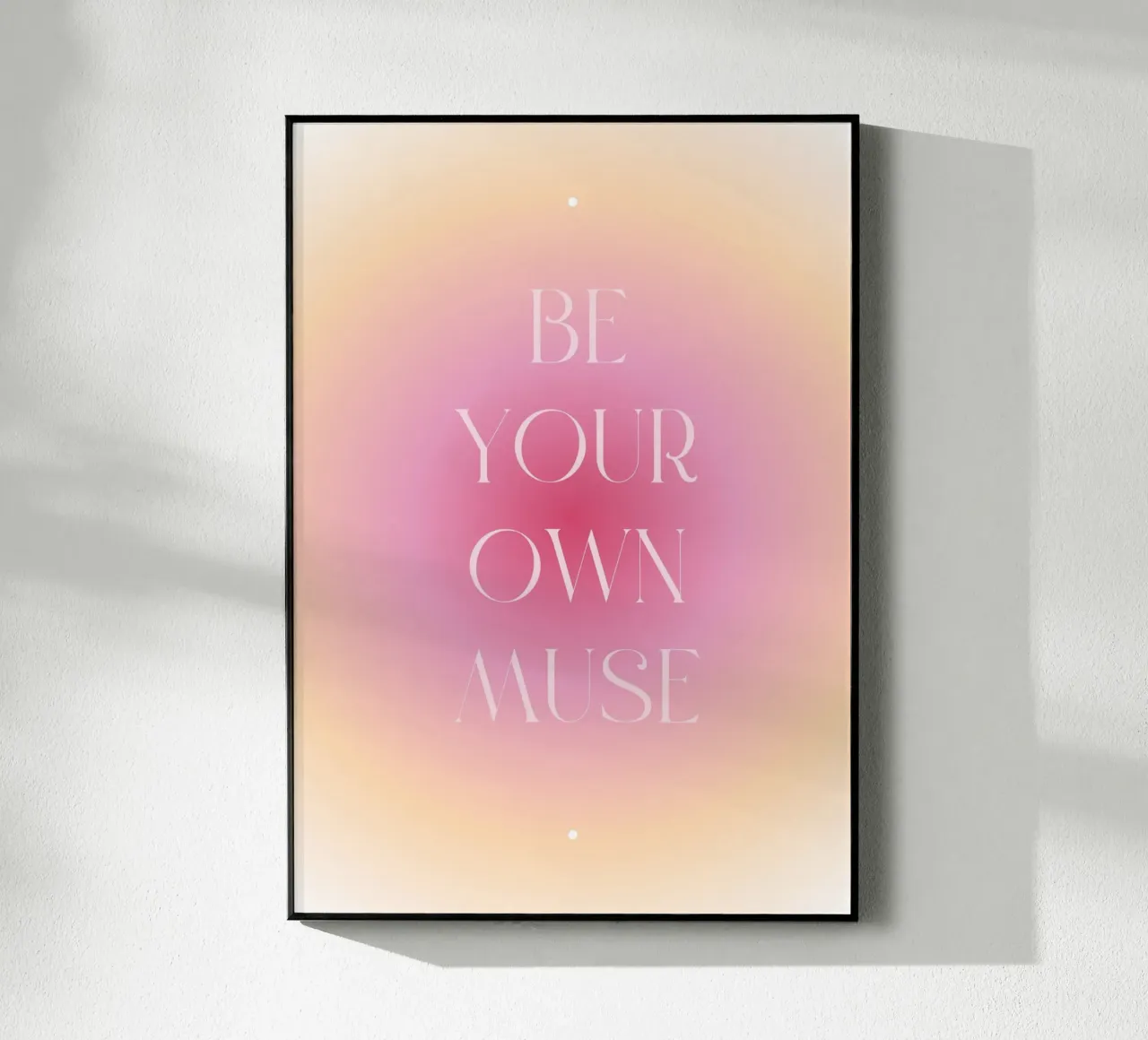 "Be Your Own Muse" Aura Gradient | Rosa Arancione Estetica Pri plexiglass da NorwesClub