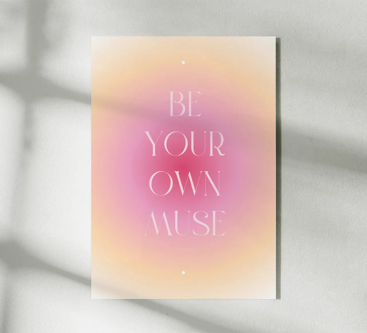 "Be Your Own Muse" Aura Gradient | Rosa Arancione Estetica Pri plexiglass da NorwesClub