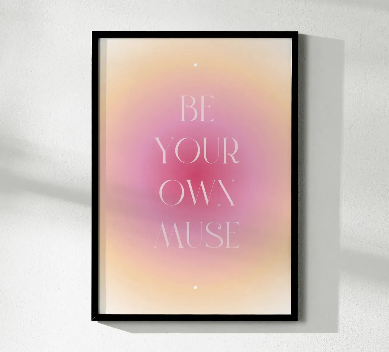 "Be Your Own Muse" Aura Gradient | Rosa Arancione Estetica Pri carta hahnemühle da NorwesClub