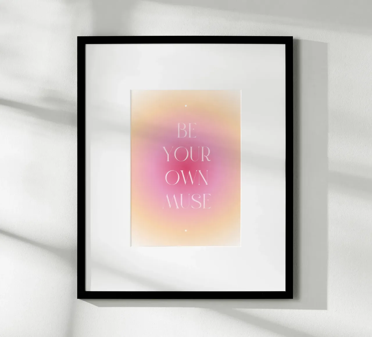 "Be Your Own Muse" Aura Gradient | Rosa Arancione Estetica Pri carta hahnemühle da NorwesClub