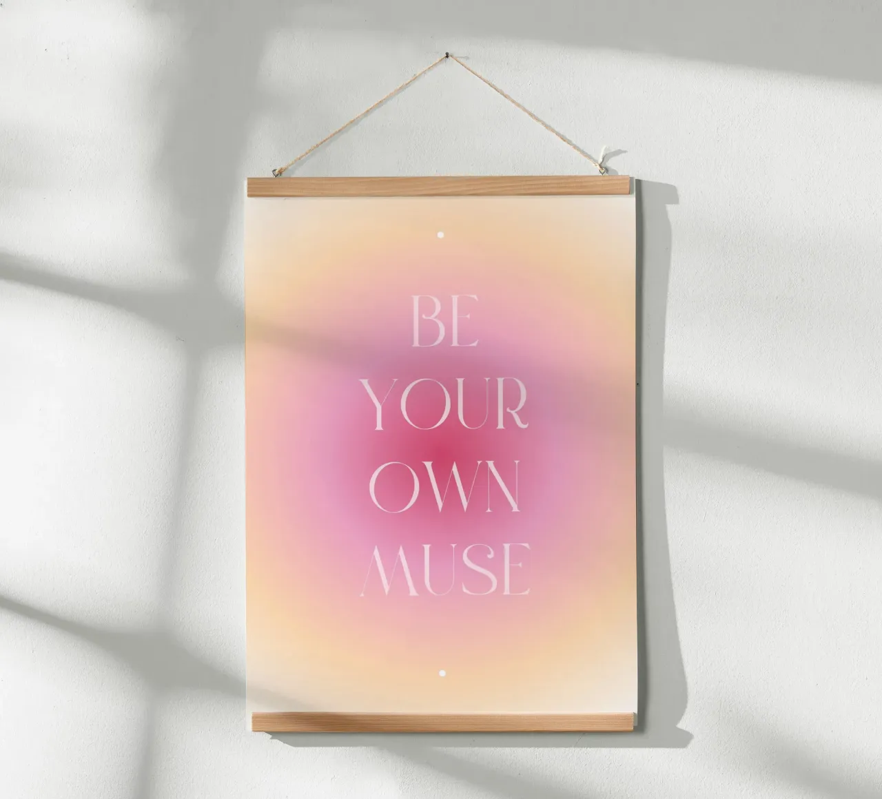 "Be Your Own Muse" Aura Gradient | Rosa Arancione Estetica Pri carta hahnemühle da NorwesClub