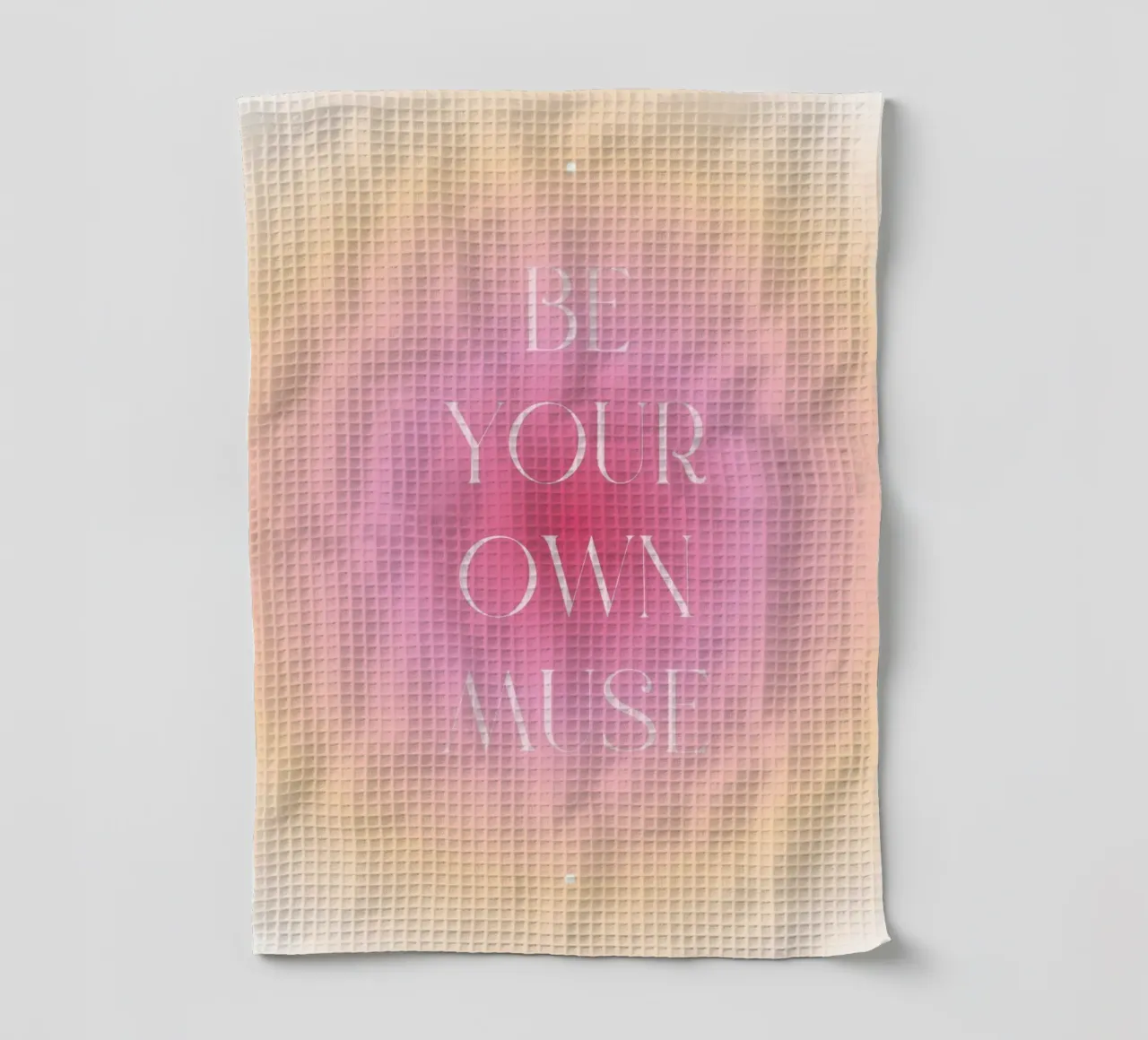 "Be Your Own Muse" Aura Gradient | Rosa Arancione Estetica Pri canovaccio da cucina da NorwesClub