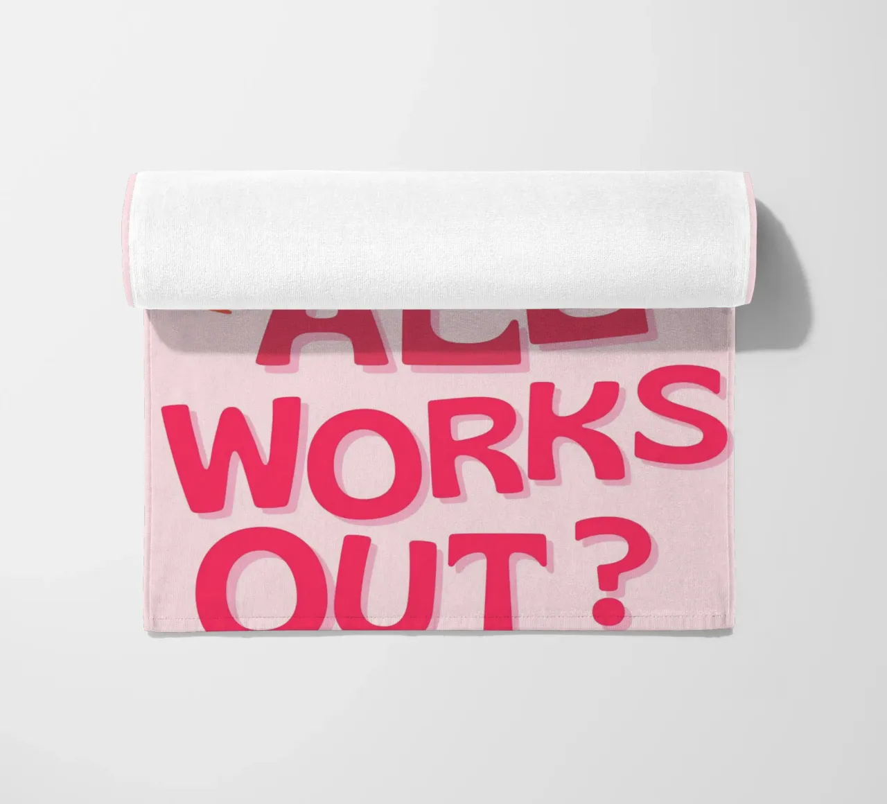 "E se tutto si risolvesse?" Citazione positiva Arte rosa telo mare da NorwesClub