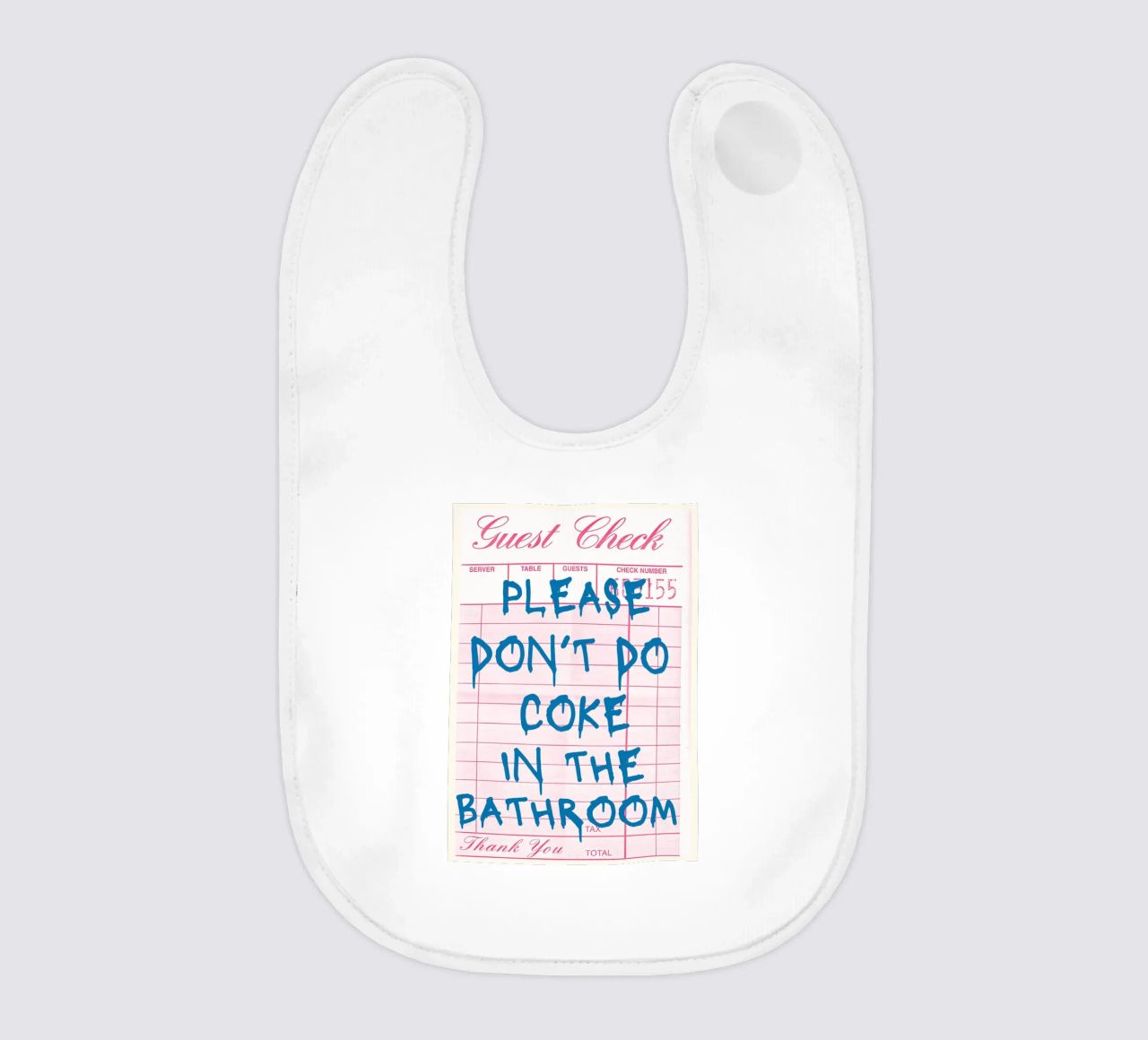 "Please Don't Do Coke" (per favore, non fatevi di Coca) - Arte umoristica per il bagno P bavaglino da NorwesClub