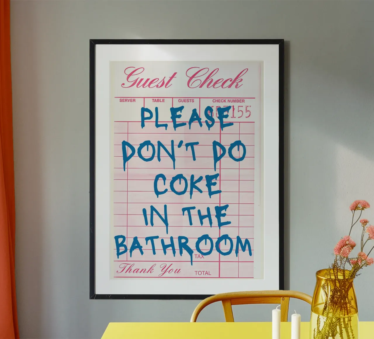 "Please Don't Do Coke" (per favore, non fatevi di Coca) - Arte umoristica per il bagno P carta hahnemühle da NorwesClub