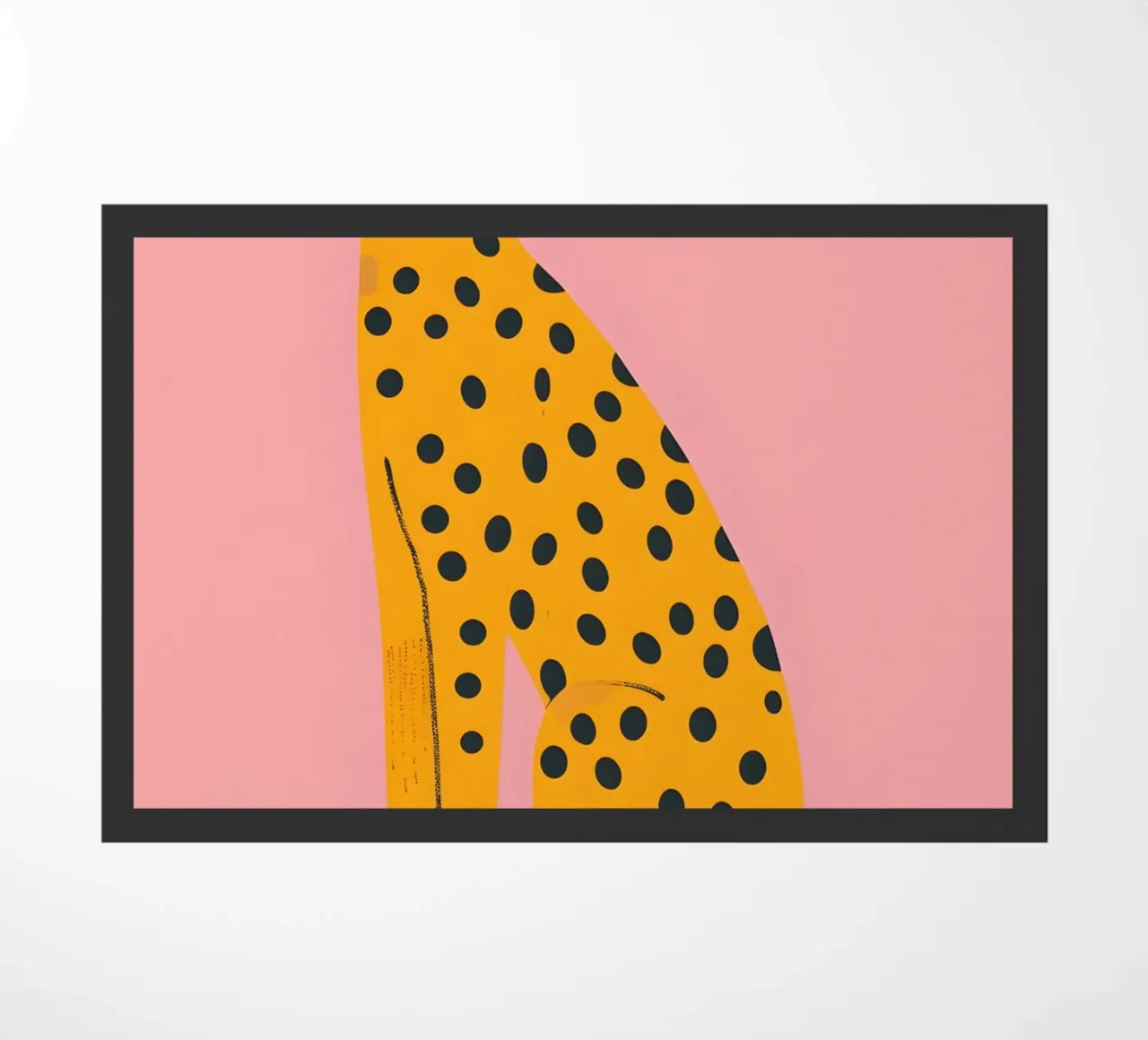 Leopard assis abstrait - Art folklorique moderne - Imprimé animalier paillasson de NorwesClub