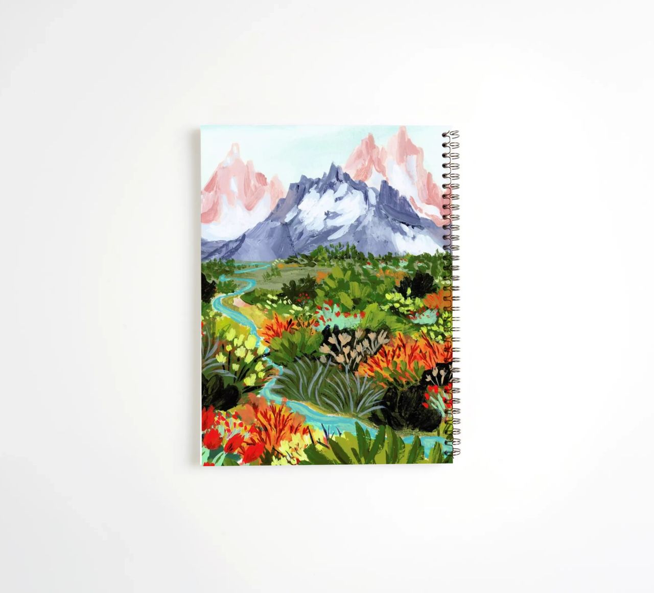 Autumn Mountains cuaderno de espiral de Sarah Gesek