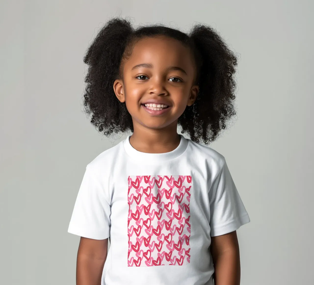 Abstrakte rosa Herzen Muster | Expressive Liebe Kunstdruck Kinder T-Shirt von NorwesClub