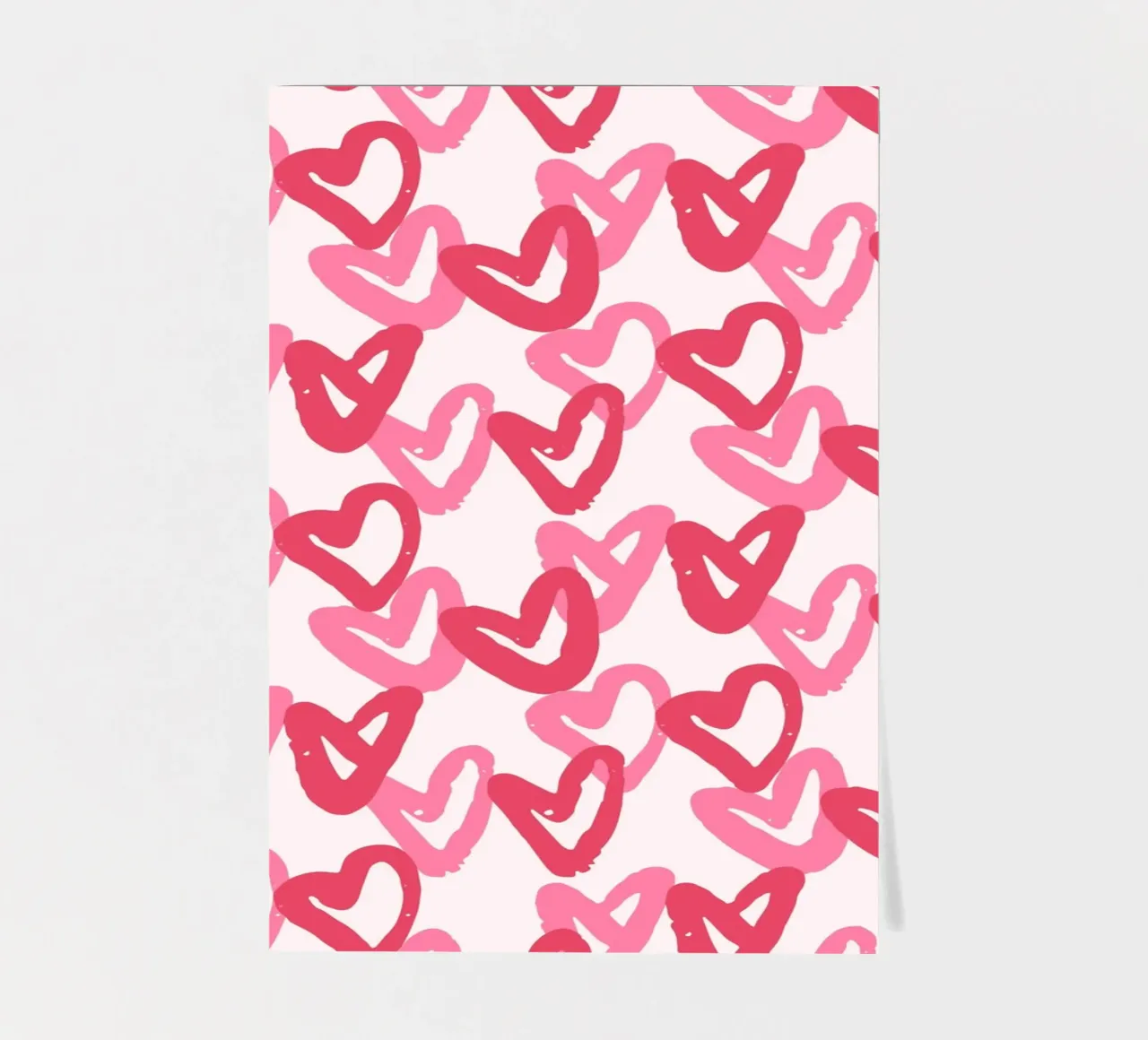 Abstract Pink Hearts Pattern | Expressive Love Art Print sticker sheet by NorwesClub