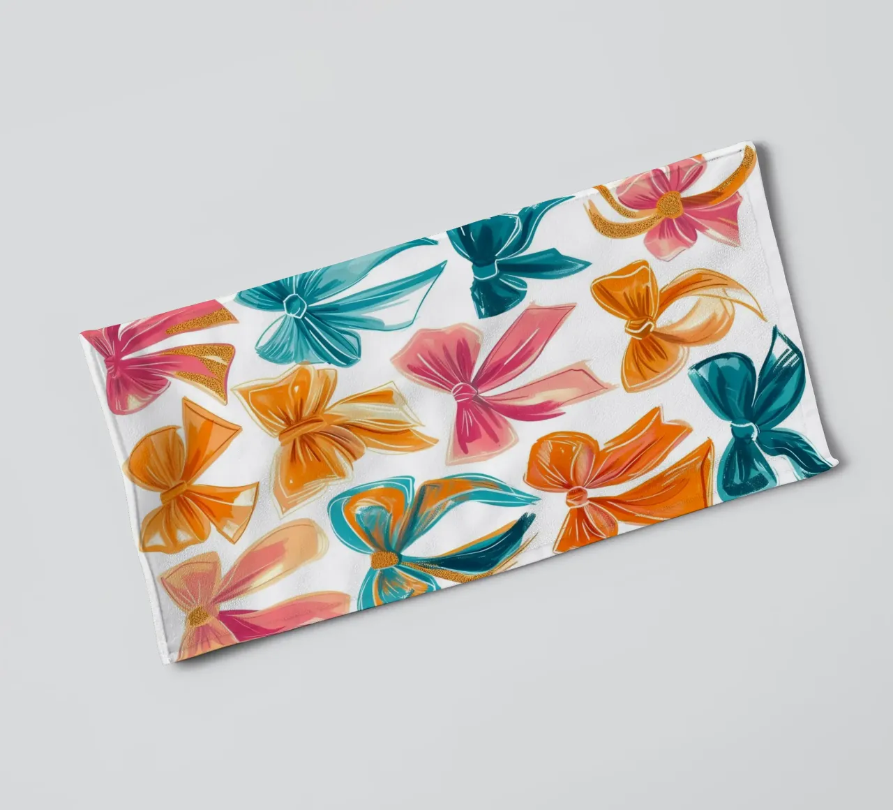 Colección Vibrant Bows | Pop Art Colorful Gift Wrap Print toalla de baño de NorwesClub