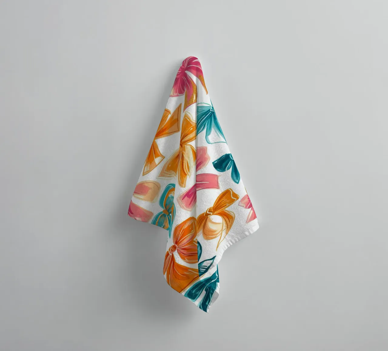 Colección Vibrant Bows | Pop Art Colorful Gift Wrap Print toalla de baño de NorwesClub