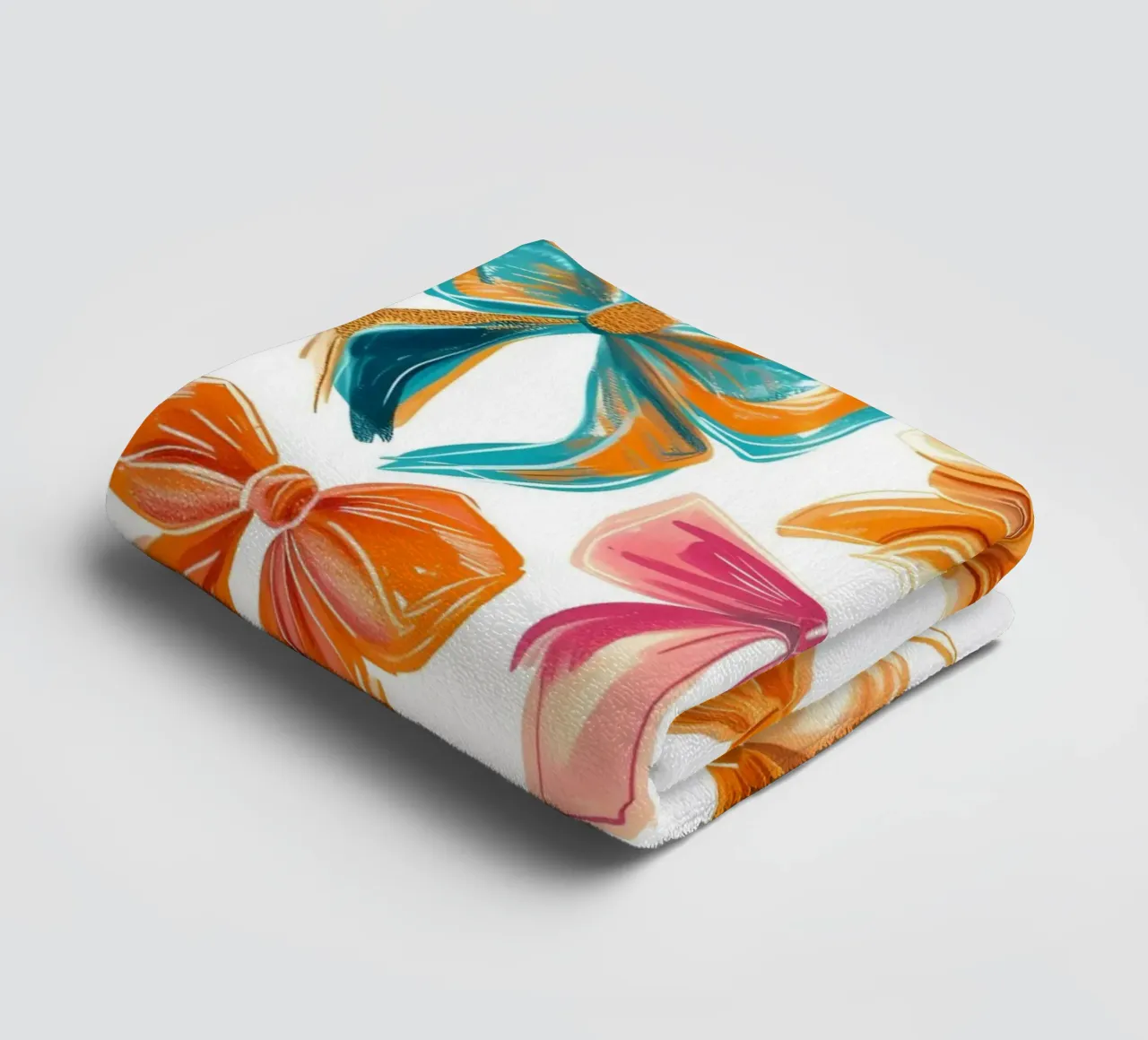 Colección Vibrant Bows | Pop Art Colorful Gift Wrap Print toalla de baño de NorwesClub