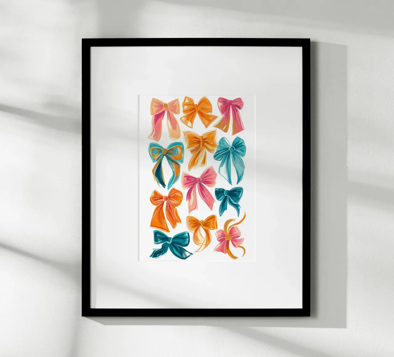 Vibrant Bows Collection | Pop Art Colorful Gift Wrap Print poster by NorwesClub