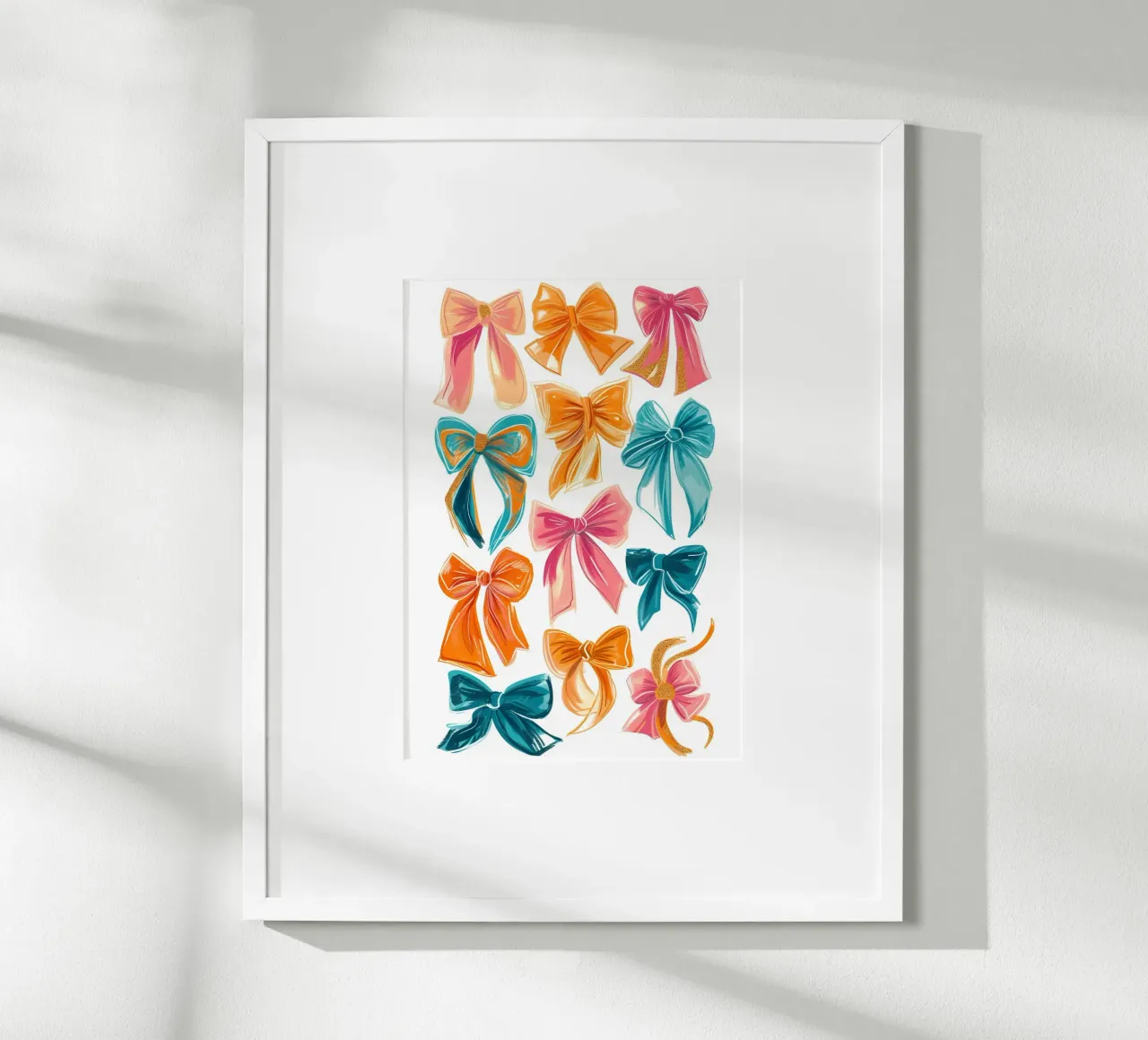 Vibrant Bows Collection | Pop Art Colorful Gift Wrap Print poster by NorwesClub