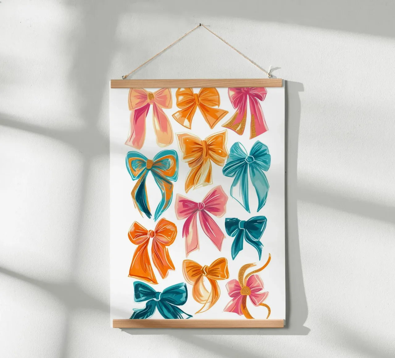 Vibrant Bows Collection | Pop Art Colorful Gift Wrap Print poster by NorwesClub
