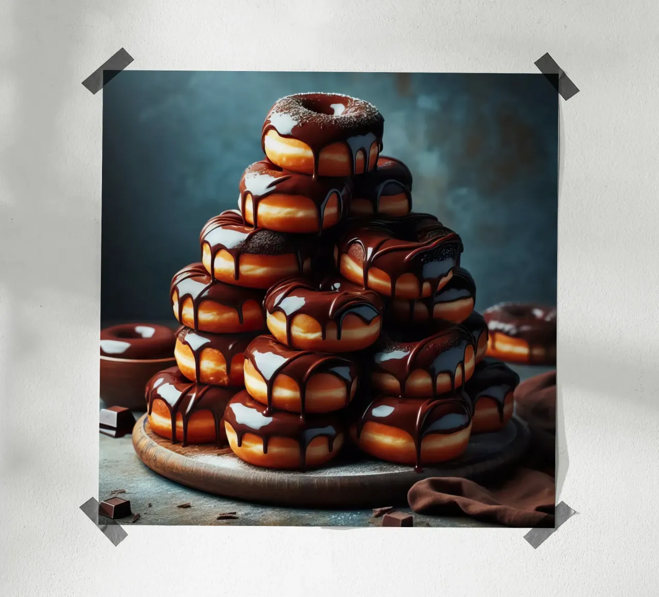 Ciambelle al cioccolato poster da 🥩 The tasty wall