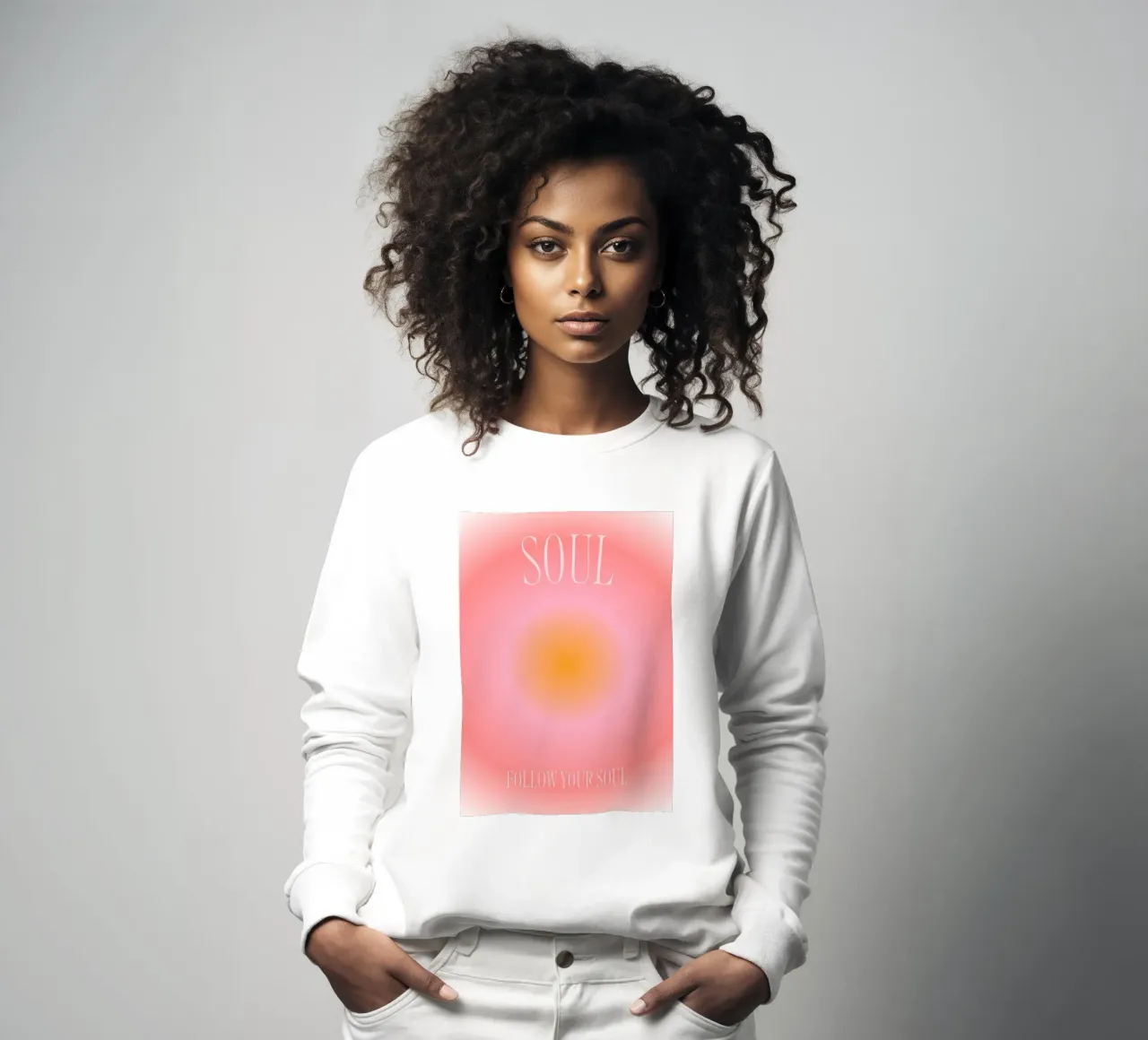 "Segui la tua anima" Aura Gradiente | Rosa Arancione Spirituale Pri felpa da NorwesClub