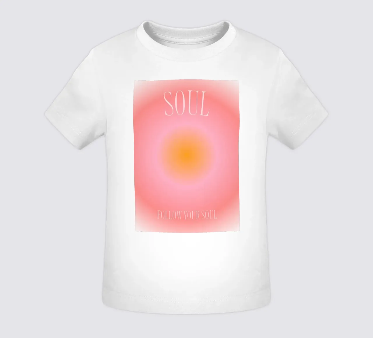 "Segui la tua anima" Aura Gradiente | Rosa Arancione Spirituale Pri maglietta neonato da NorwesClub