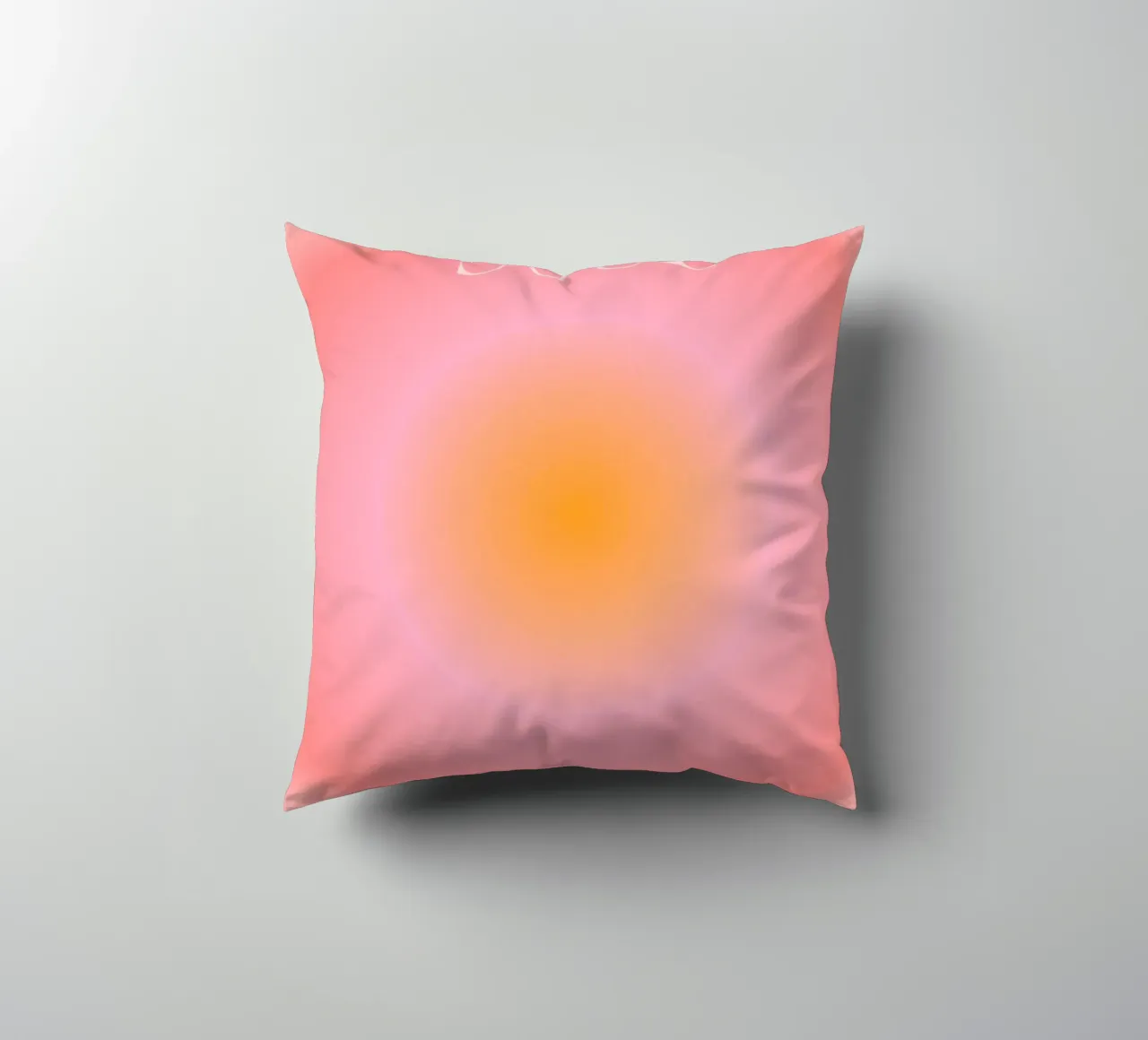 "Segui la tua anima" Aura Gradiente | Rosa Arancione Spirituale Pri cuscino da NorwesClub