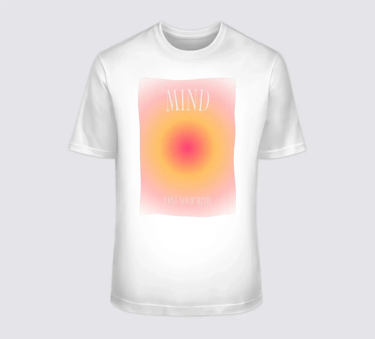 "Libera tu mente" Aura Gradiente | Rosa Naranja Impresión Espiritual camiseta de NorwesClub