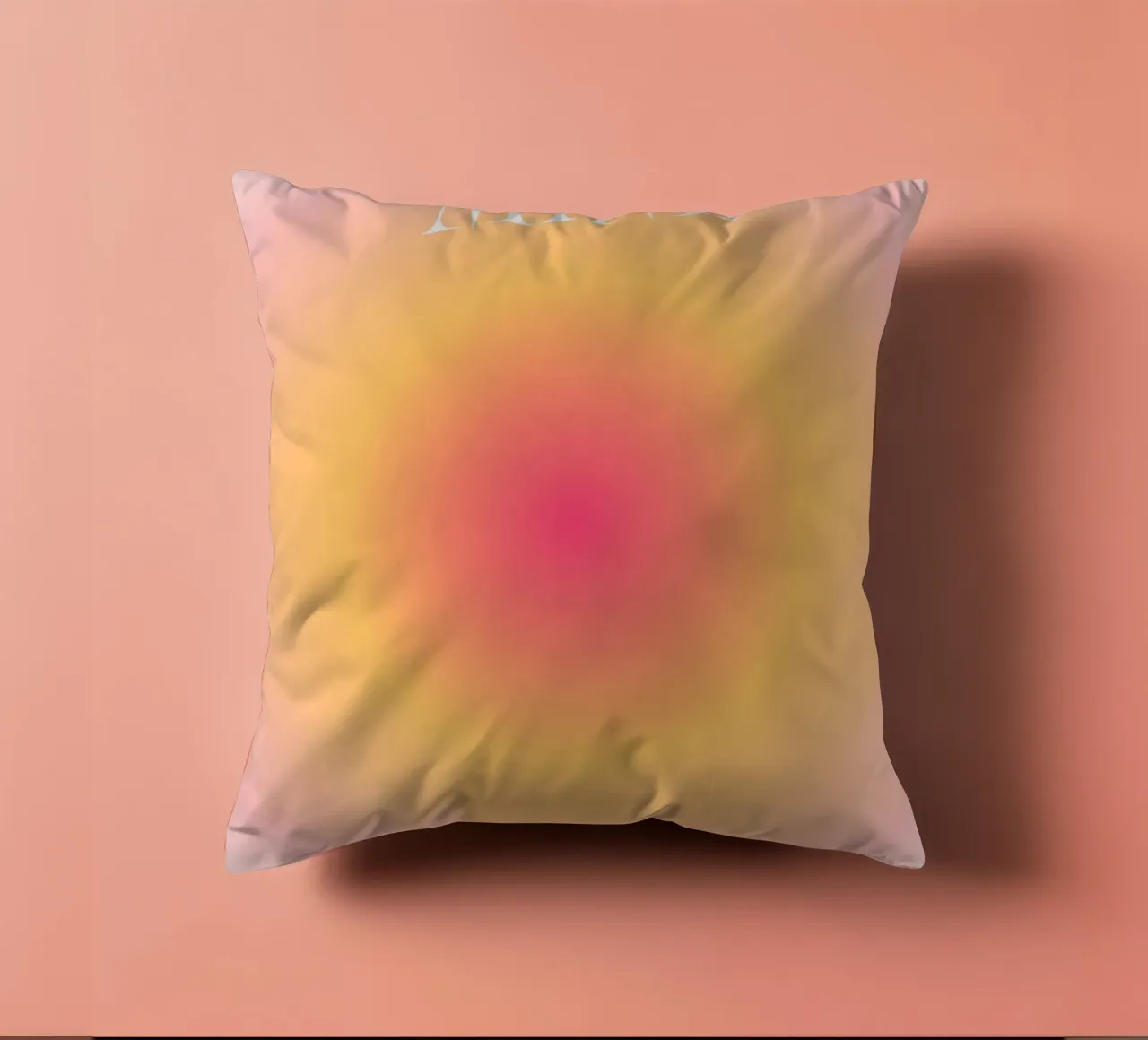 "Libera tu mente" Aura Gradiente | Rosa Naranja Impresión Espiritual cojín de NorwesClub