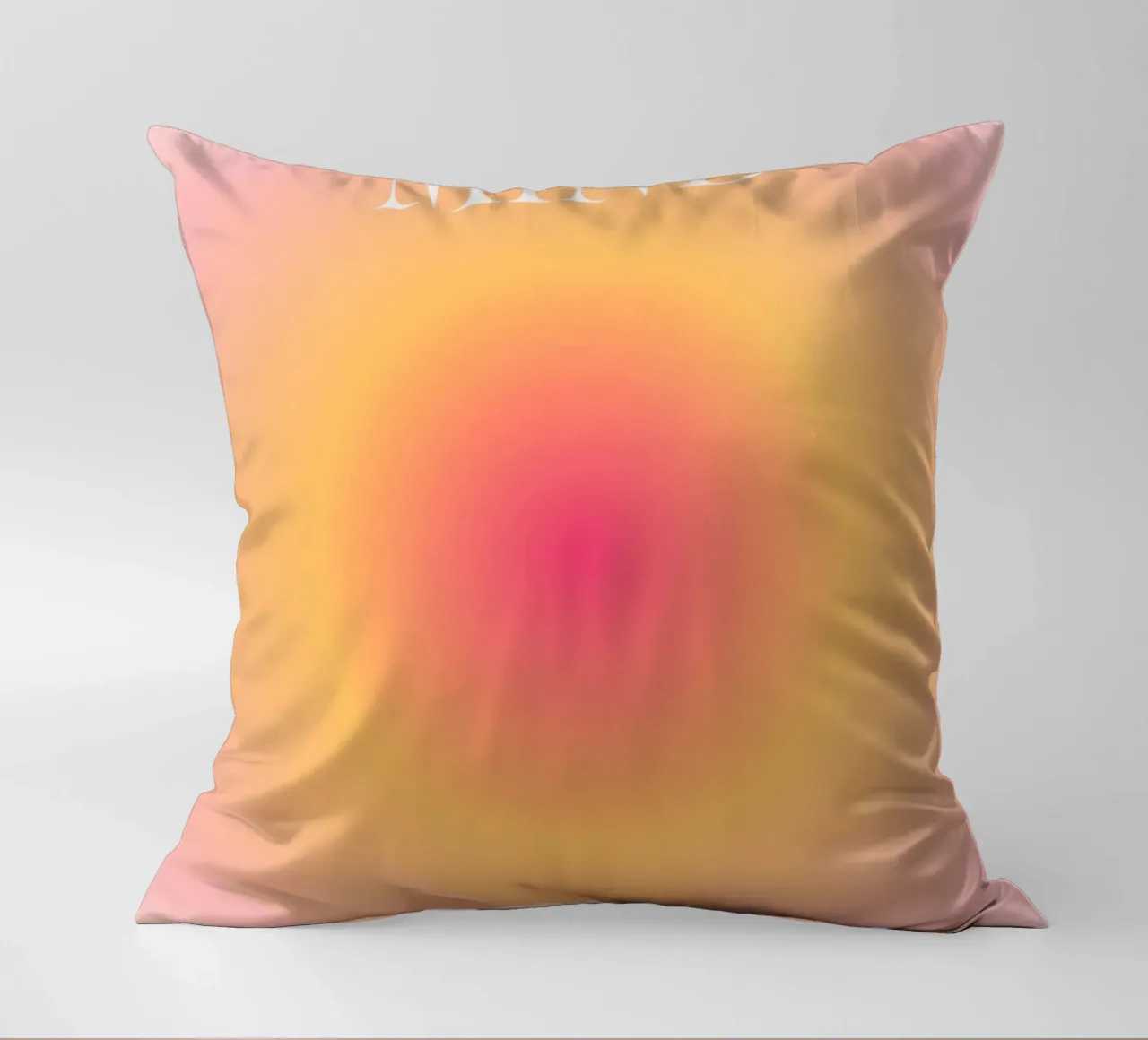 "Libera tu mente" Aura Gradiente | Rosa Naranja Impresión Espiritual cojín de NorwesClub