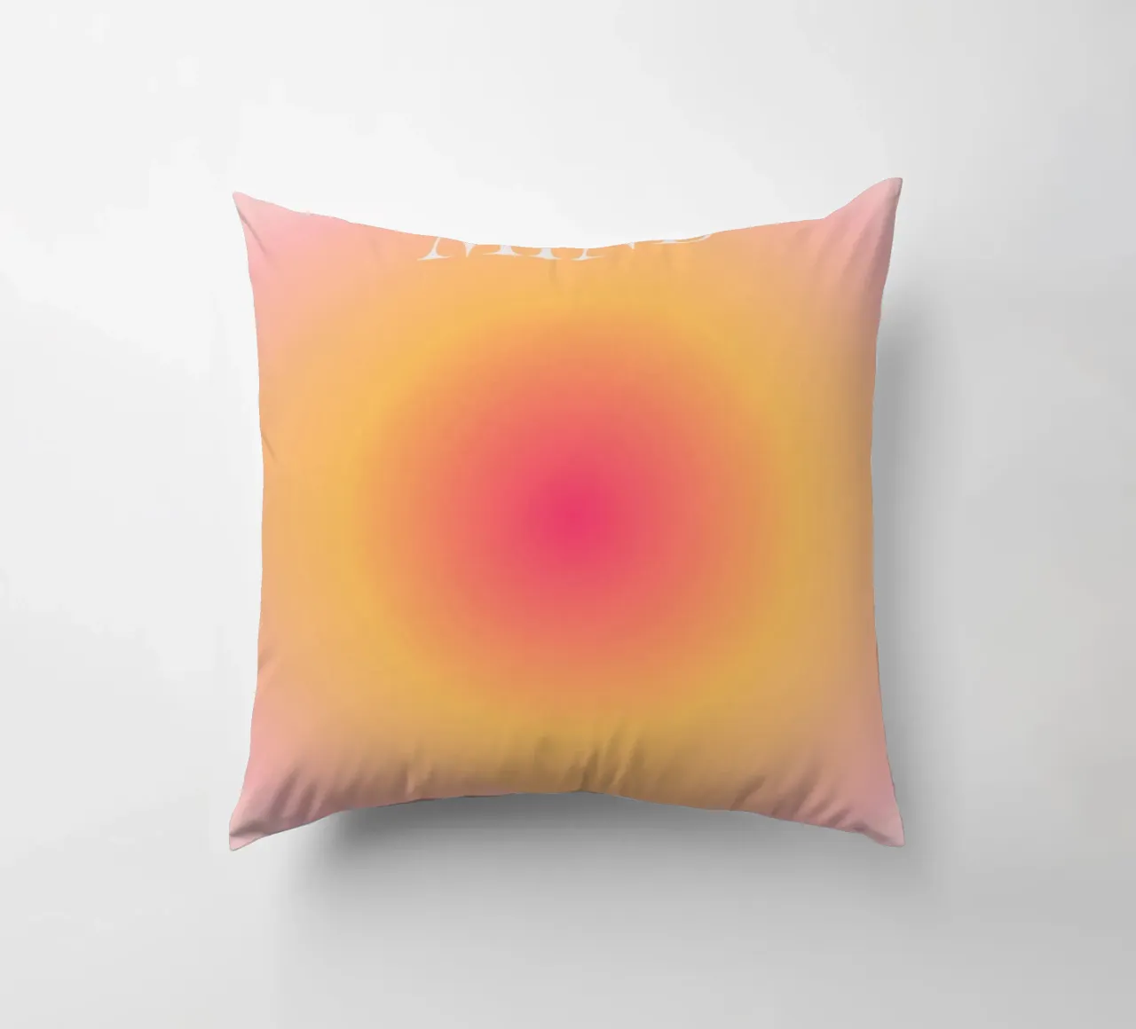 "Libera tu mente" Aura Gradiente | Rosa Naranja Impresión Espiritual cojín de NorwesClub