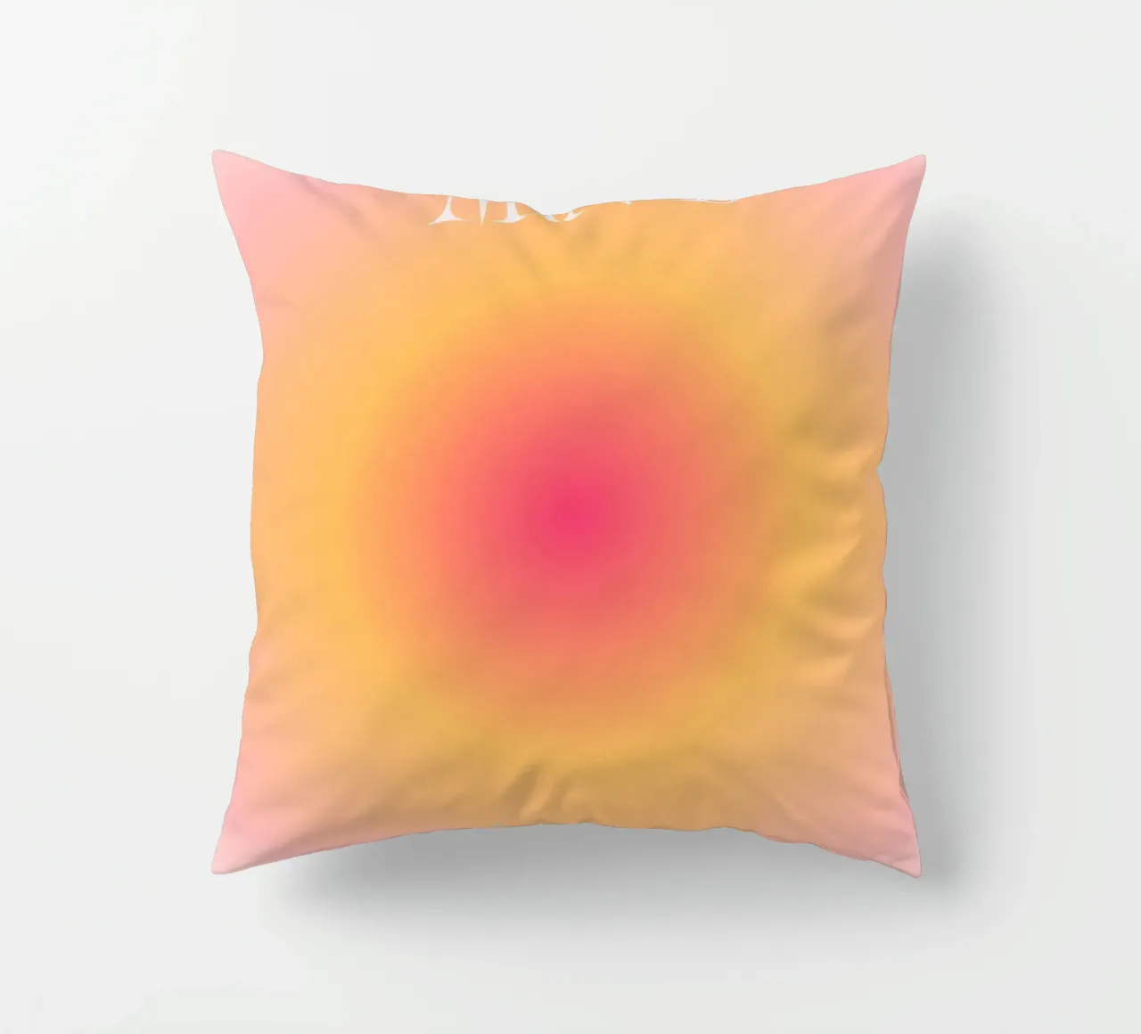 "Libera tu mente" Aura Gradiente | Rosa Naranja Impresión Espiritual cojín de NorwesClub