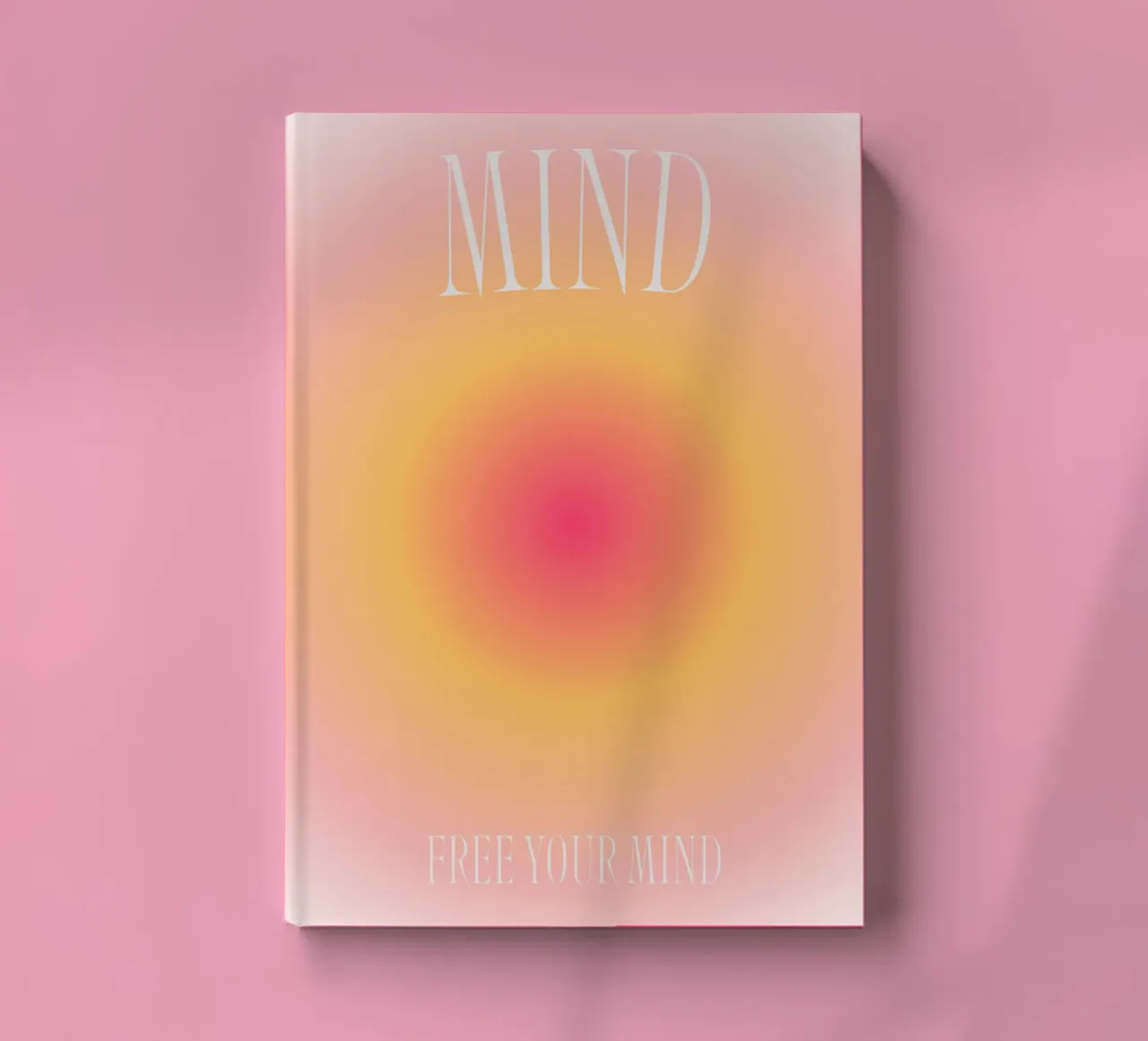 "Libera tu mente" Aura Gradiente | Rosa Naranja Impresión Espiritual cuaderno de NorwesClub