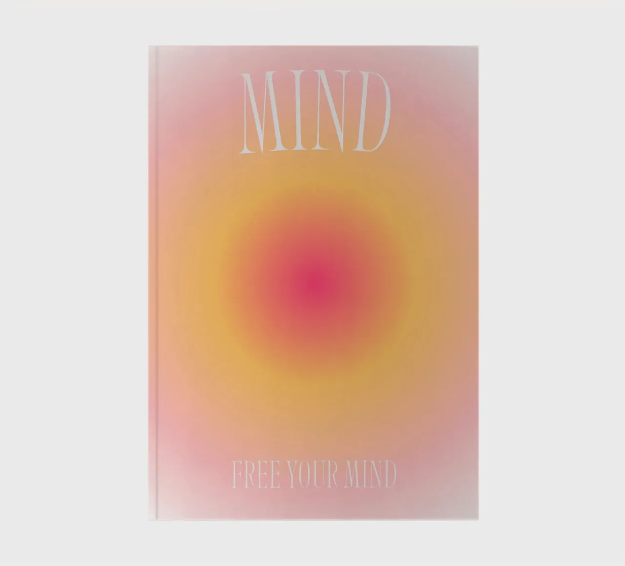 "Libera tu mente" Aura Gradiente | Rosa Naranja Impresión Espiritual cuaderno de NorwesClub