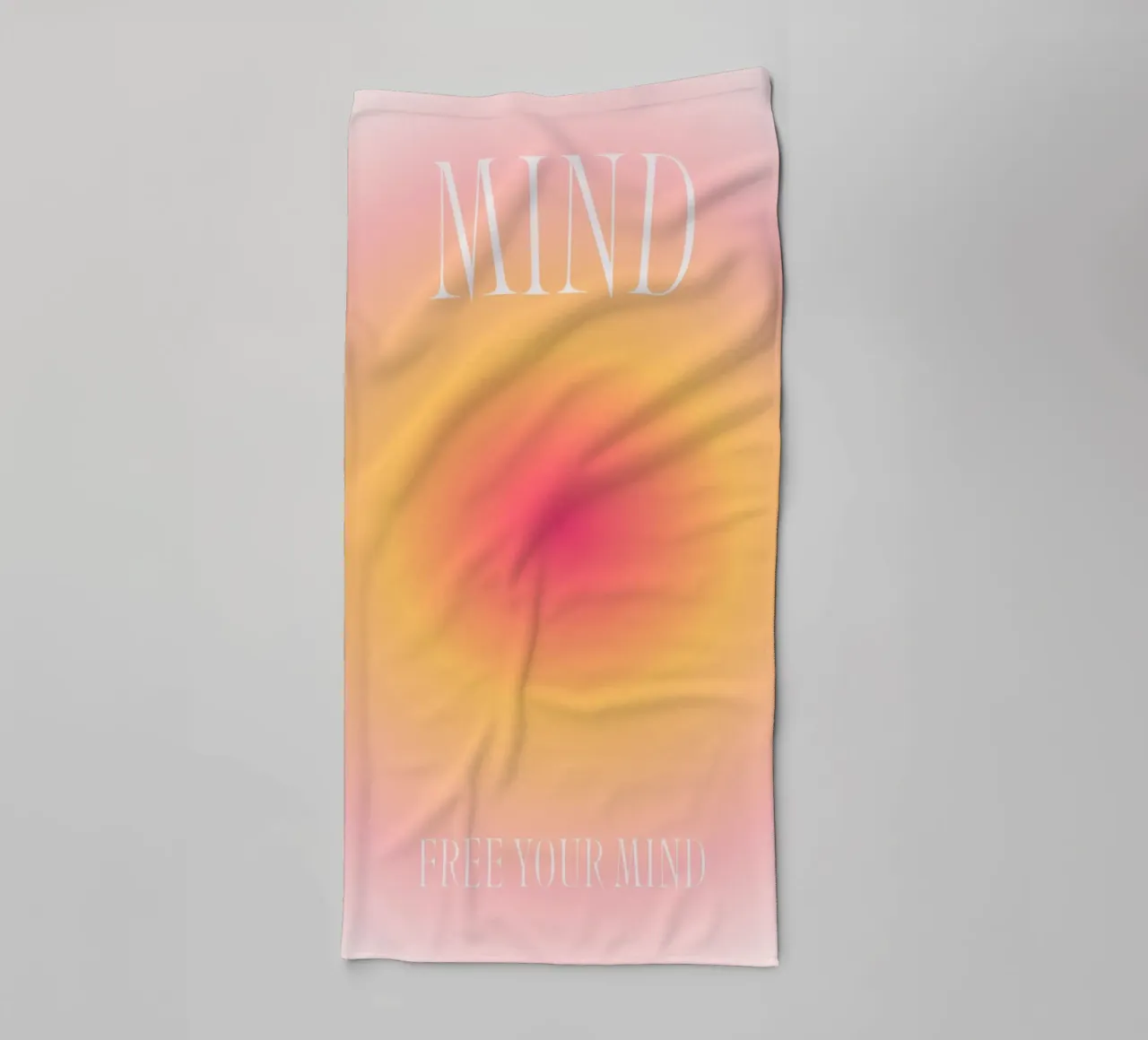 "Libera tu mente" Aura Gradiente | Rosa Naranja Impresión Espiritual toalla de baño de NorwesClub