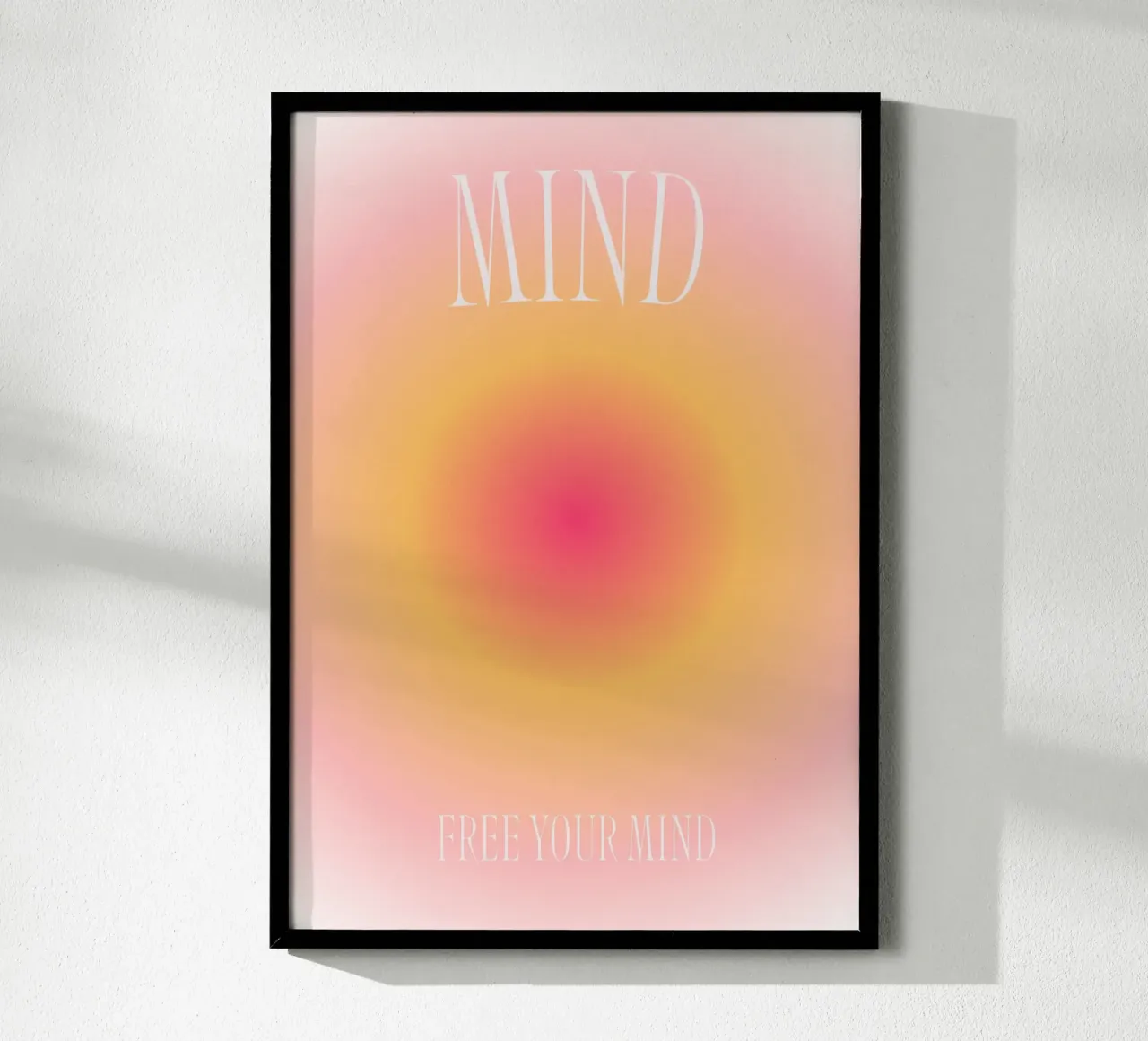 "Libera tu mente" Aura Gradiente | Rosa Naranja Impresión Espiritual hahnemühle de NorwesClub