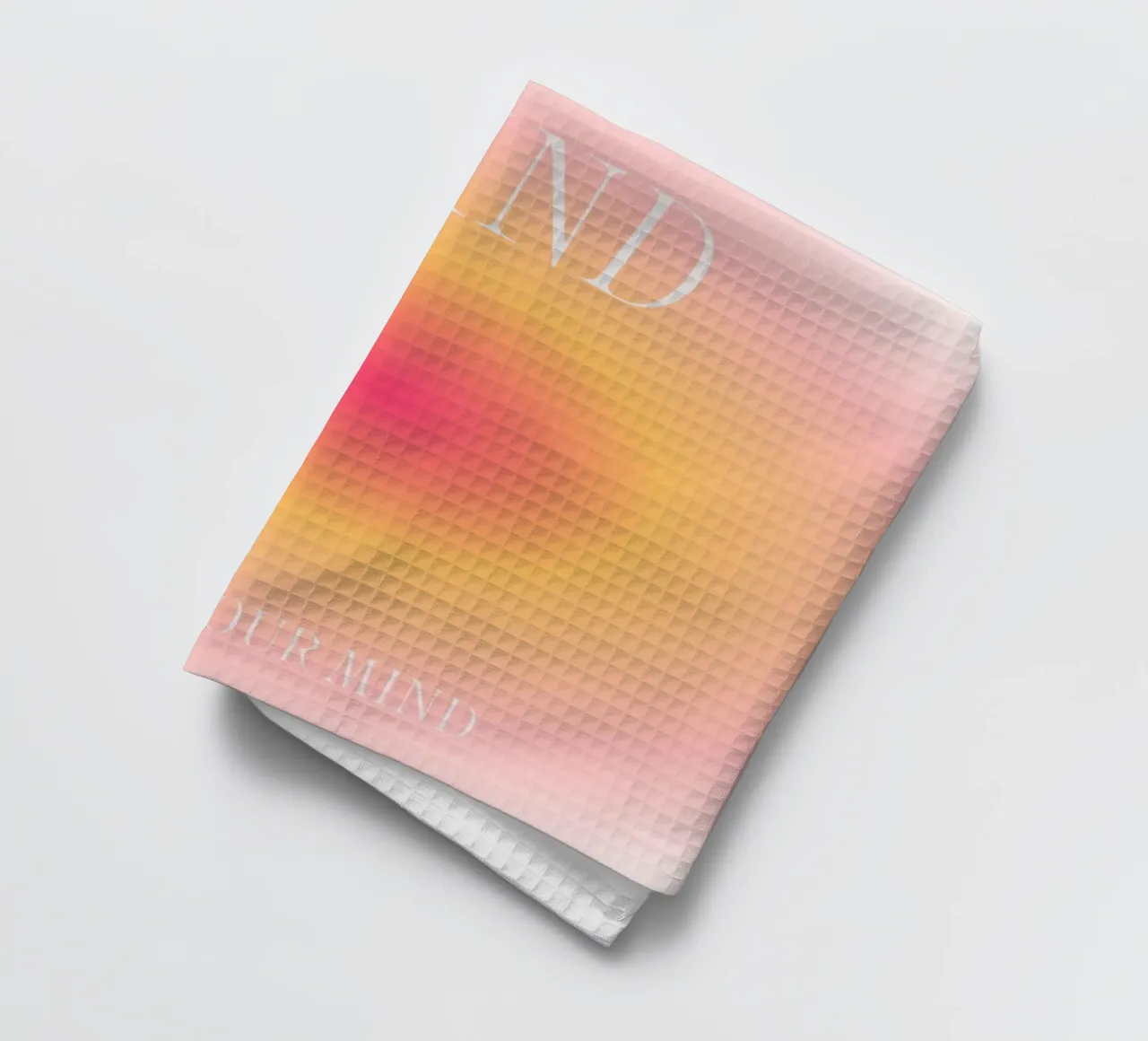 "Libre esprit" Aura Gradient | Rose Orange Spiritual Print torchon de NorwesClub