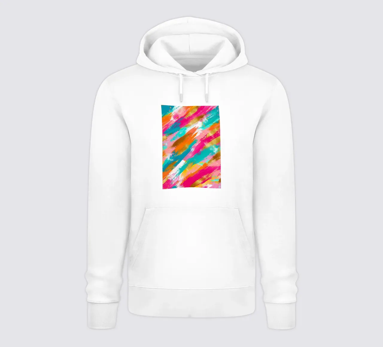 Tratti astratti in oro e neon - Pop Art dalla texture vibrante felpa con cappuccio da NorwesClub