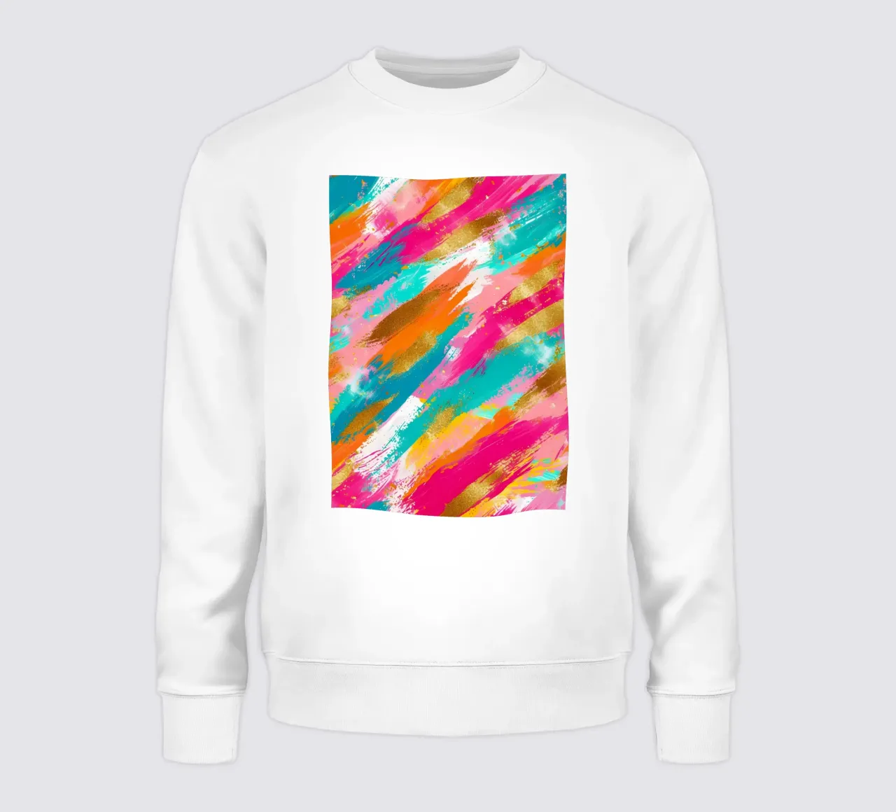 Tratti astratti in oro e neon - Pop Art dalla texture vibrante felpa da NorwesClub