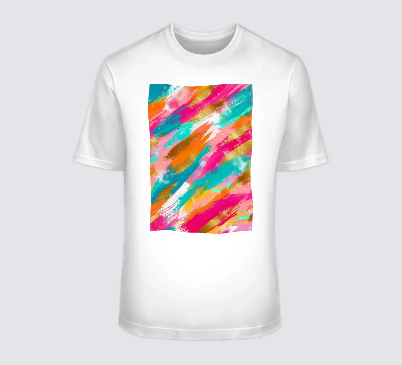 Tratti astratti in oro e neon - Pop Art dalla texture vibrante t-shirt da NorwesClub