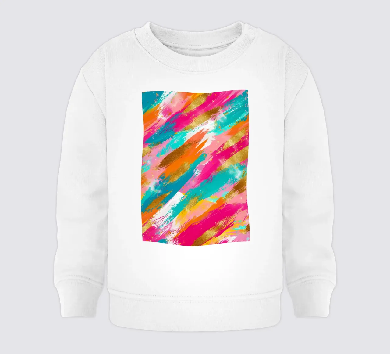 Tratti astratti in oro e neon - Pop Art dalla texture vibrante felpa neonato da NorwesClub
