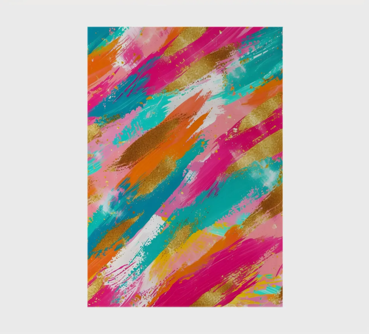 Abstract Gold & Neon Strokes | Vibrant Textured Pop Art notebook by NorwesClub