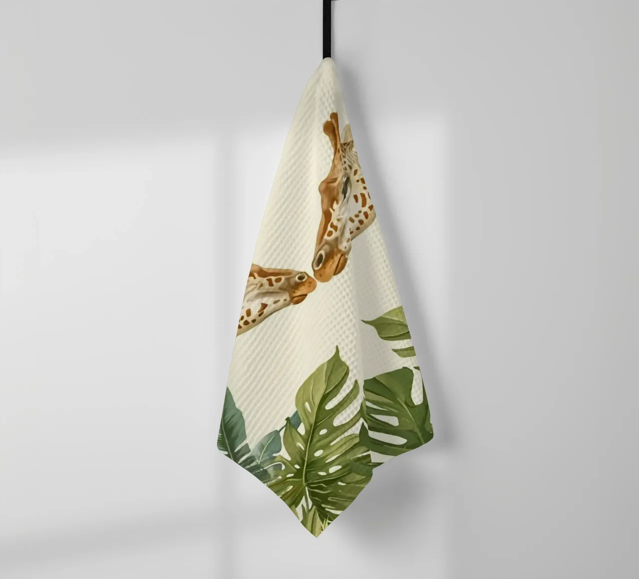 Tropische wilde dieren Giraffenparadijs theedoek van Andrea Haase Modern Home