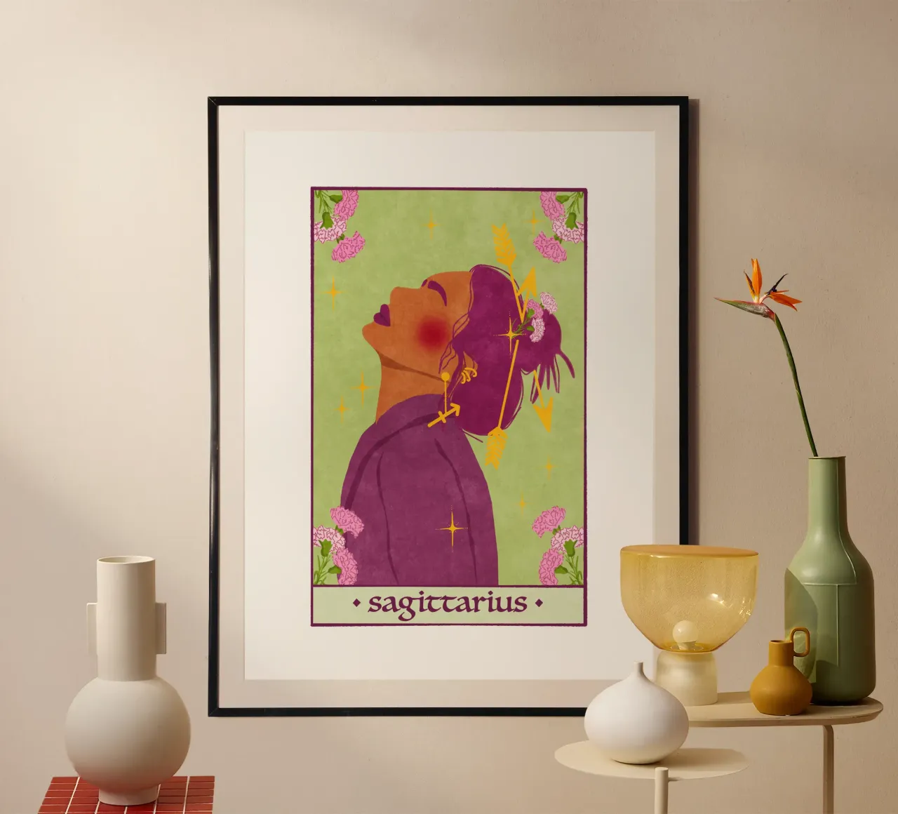 Boogschutter - Sterrenbeeld poster van Illustration Raissa Oltmanns