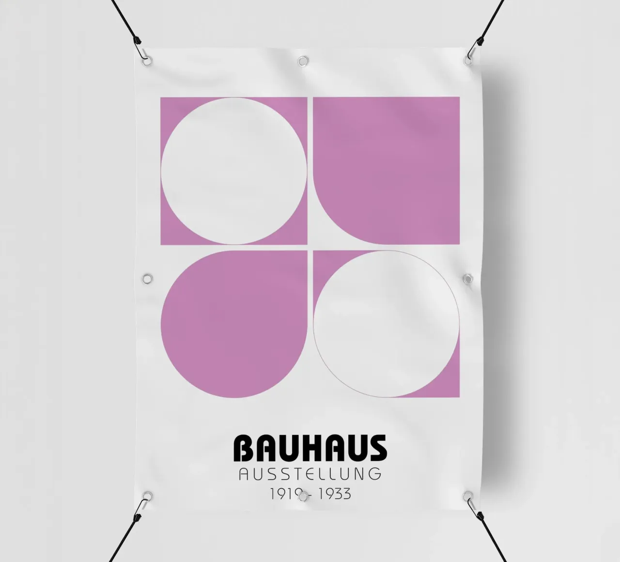 Mostra Bauhaus 1919-1933 - Contrasto in rosa e bianco telo in pvc da Casa Calm