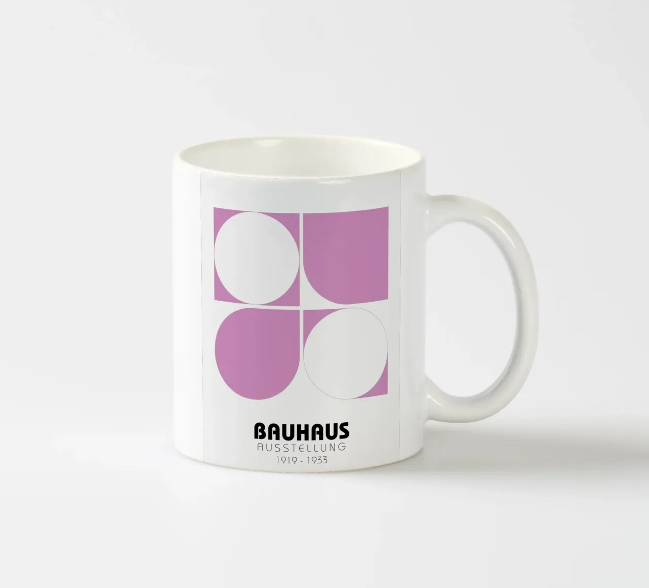 Mostra Bauhaus 1919-1933 - Contrasto in rosa e bianco tazza in ceramica da Casa Calm