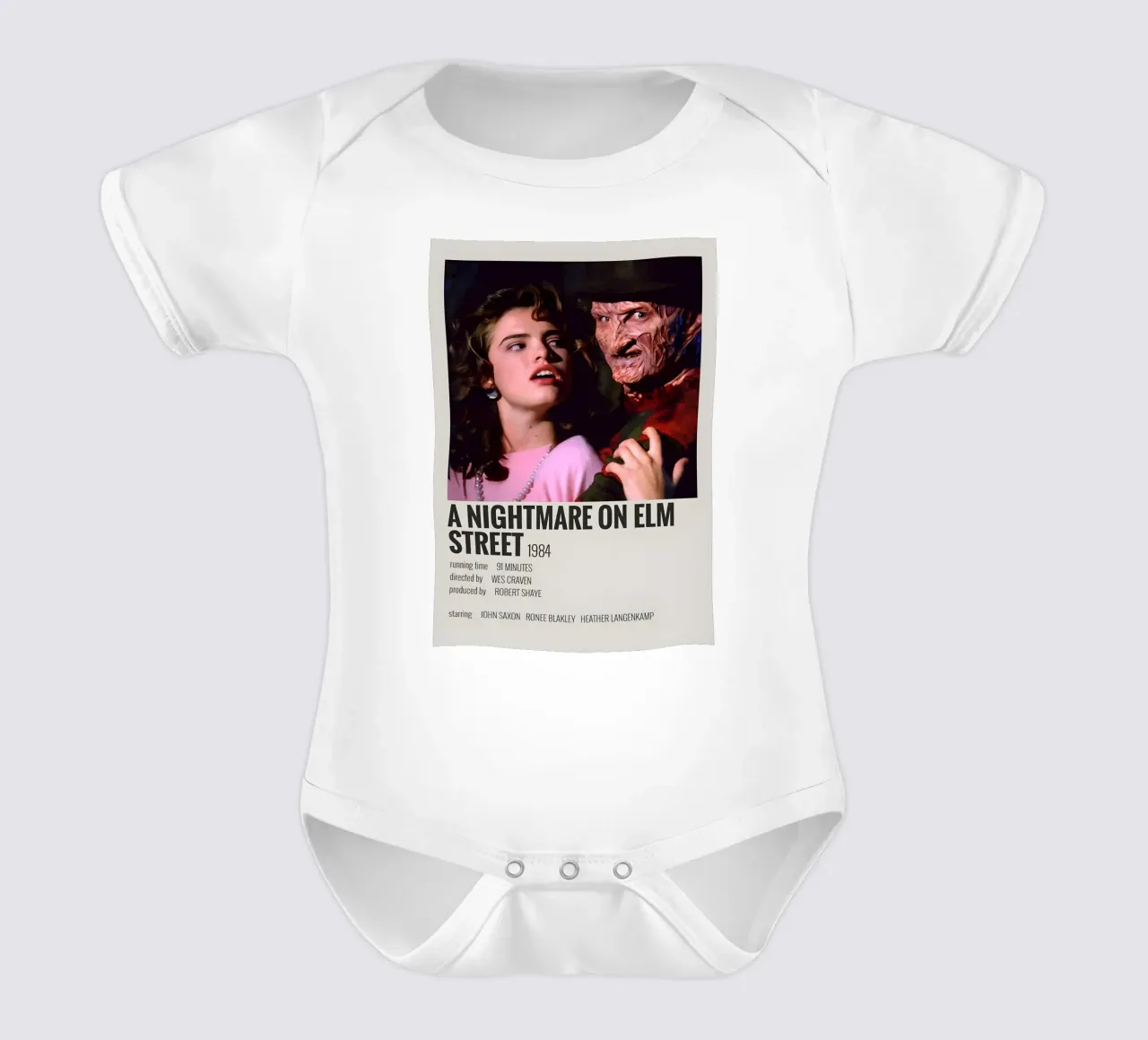 A NIGHTMARE ON ELM STREET 1984 babyrompertje korte mouwen van MVFminimalist