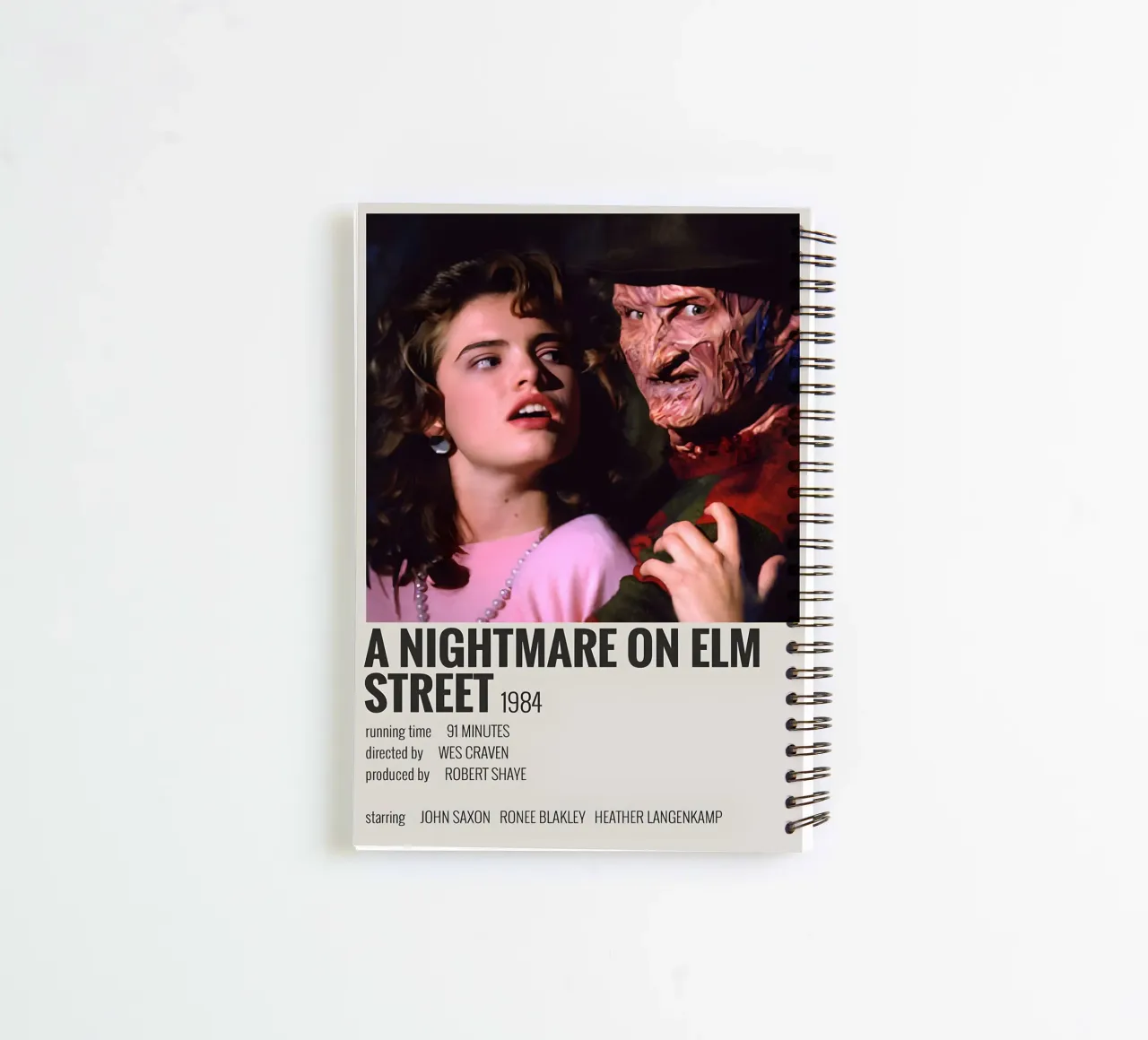 A NIGHTMARE ON ELM STREET 1984 carnet à spirale de MVFminimalist