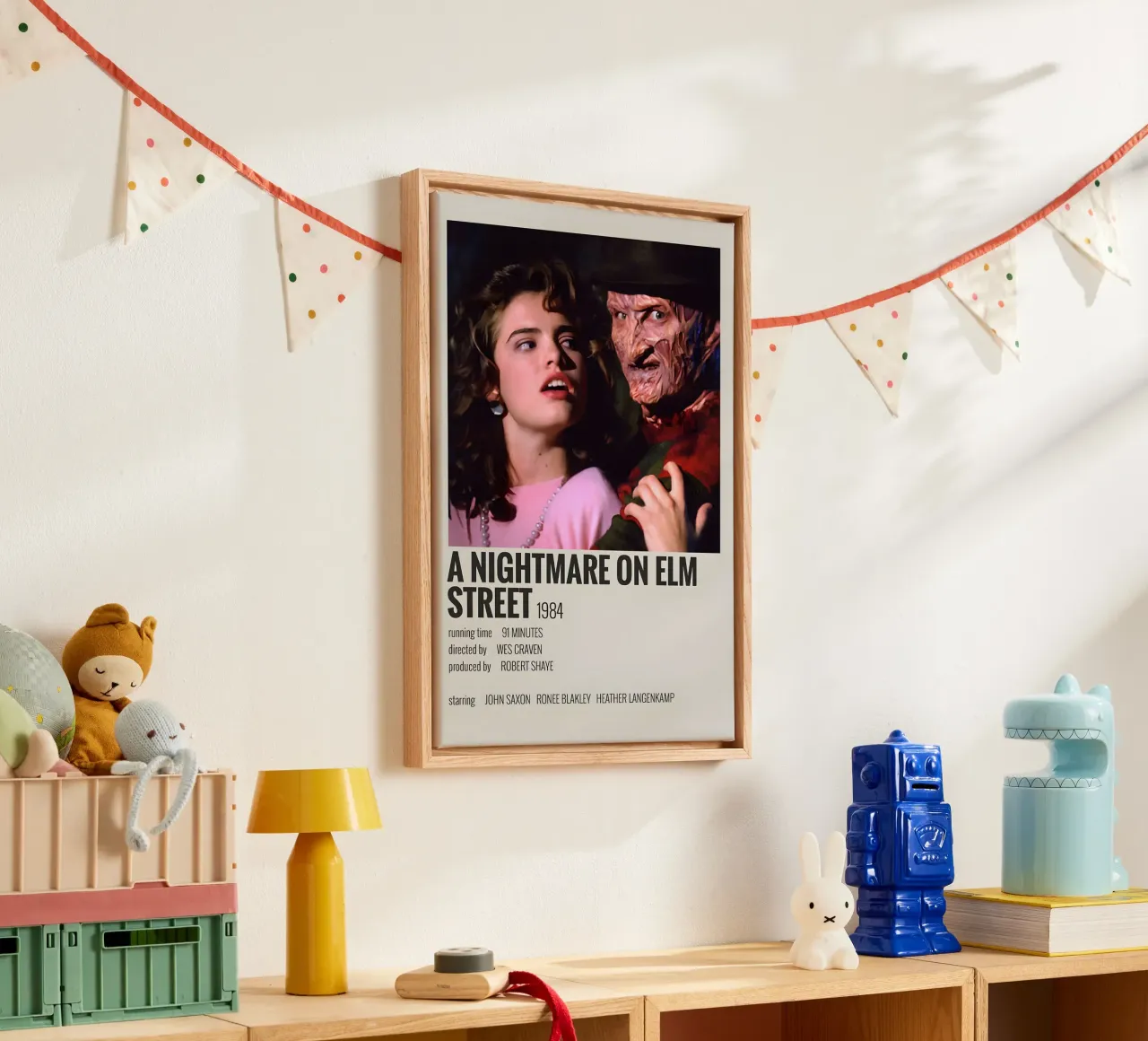 A NIGHTMARE ON ELM STREET 1984 tela con Cornice a cassetta da MVFminimalist