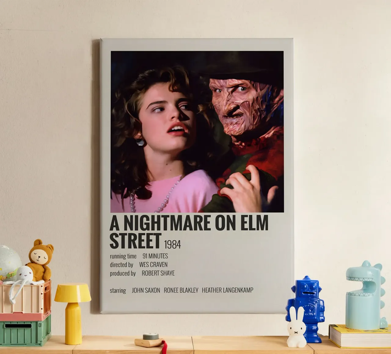 A NIGHTMARE ON ELM STREET 1984 tela con Cornice a cassetta da MVFminimalist