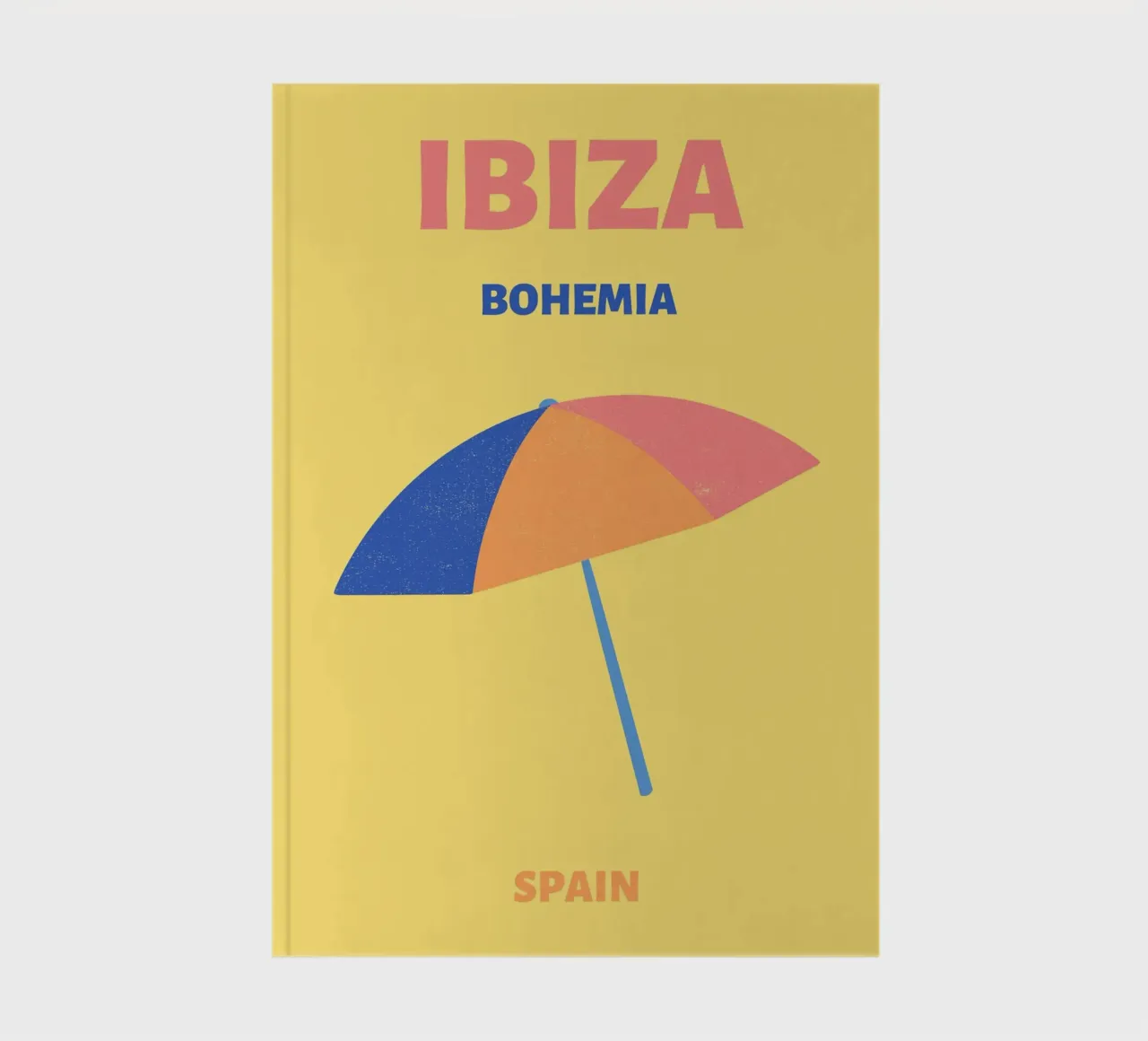 Ibiza Bohemia Beach Umbrella | Retro Summer Travel Print notebook by NorwesClub