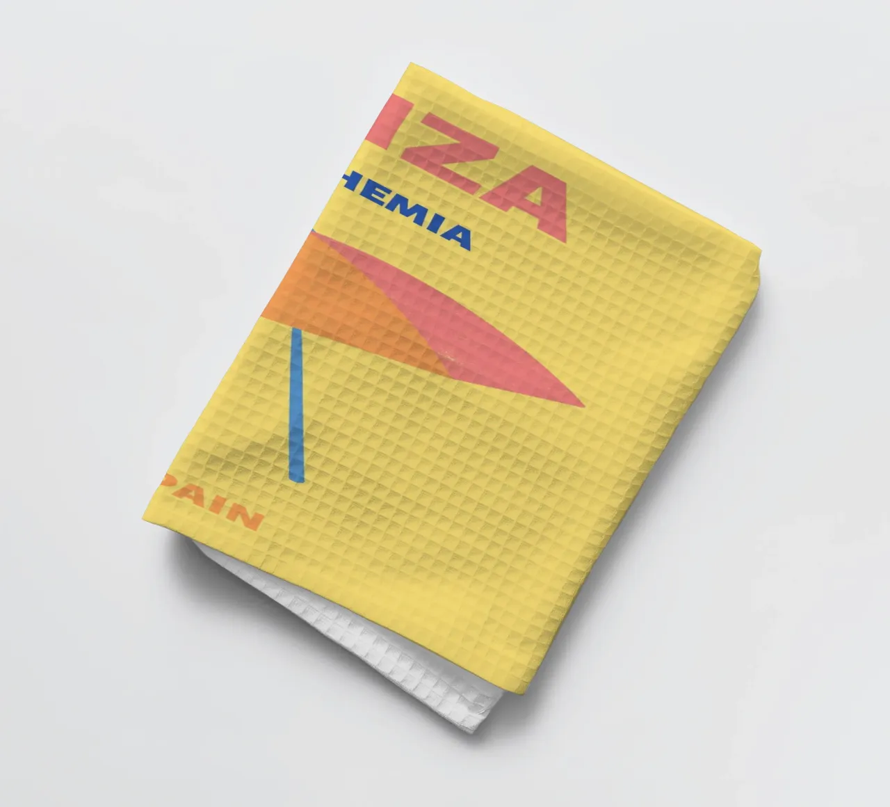 Ibiza Bohemia Beach Umbrella | Retro Summer Travel Print torchon de NorwesClub